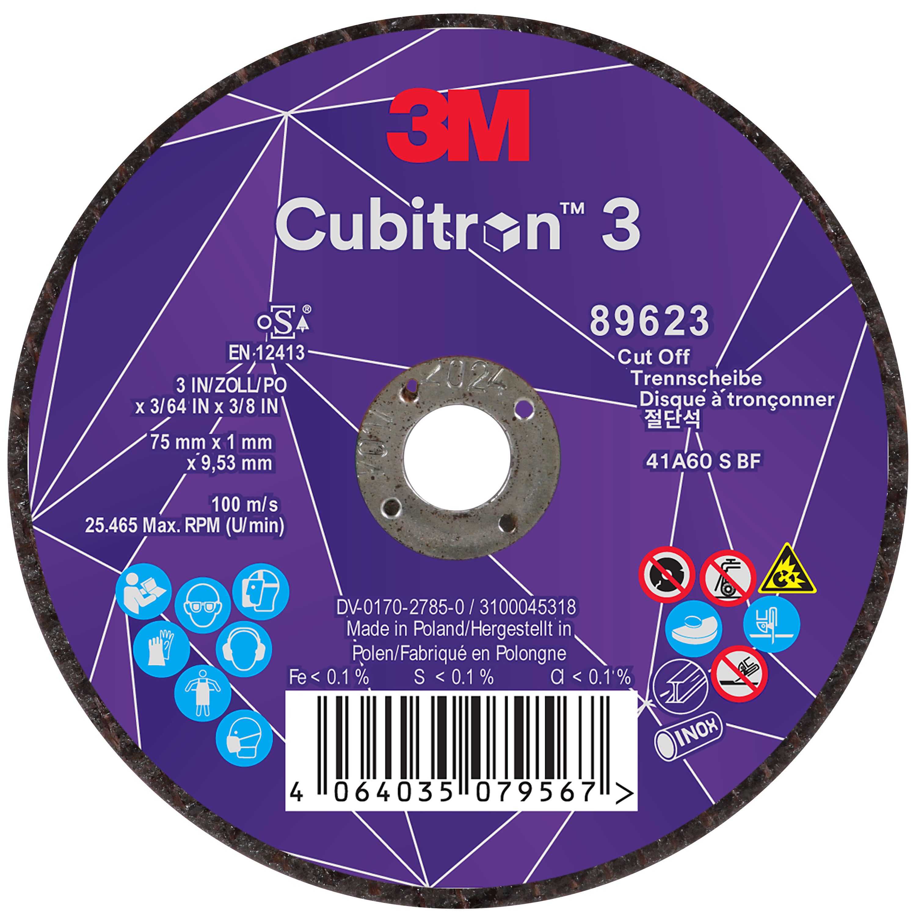 3M 89623 Kapskiva diameter skiva 75 mm