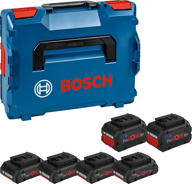 Bosch 4x 18V 4,0Ah + 2x 8,0Ah ProCORE Batteripaket 4,0 Ah, 8,0 Ah