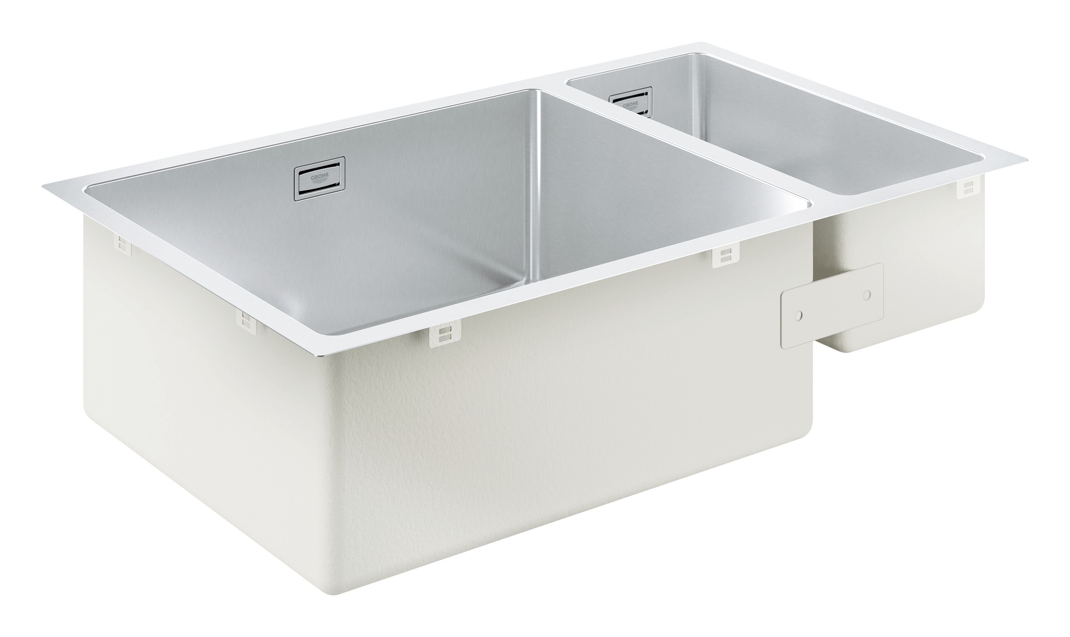 Grohe K700U Diskho dubbel, rostfritt stål