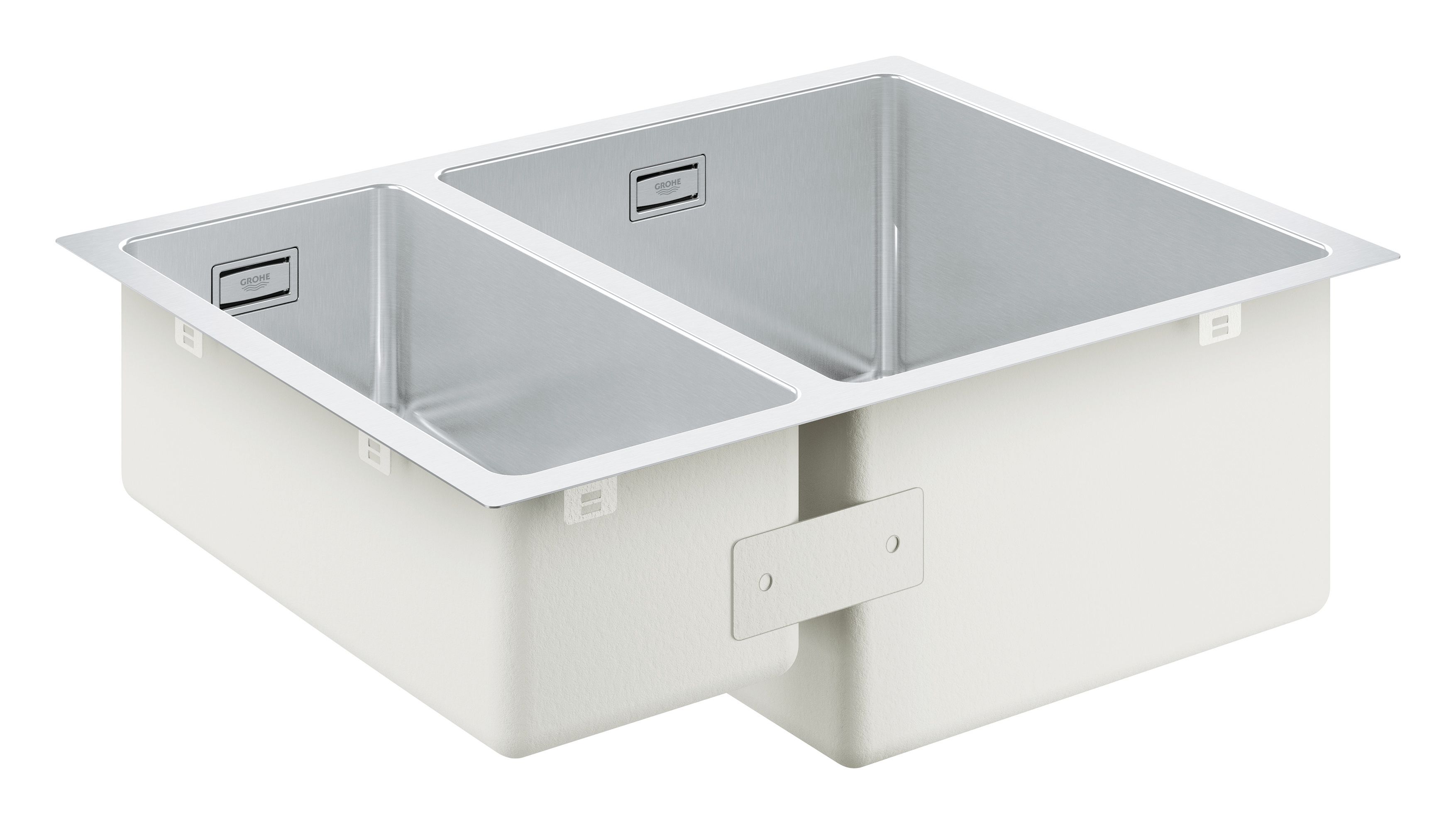 Grohe K700U Diskho dubbel, rostfritt stål
