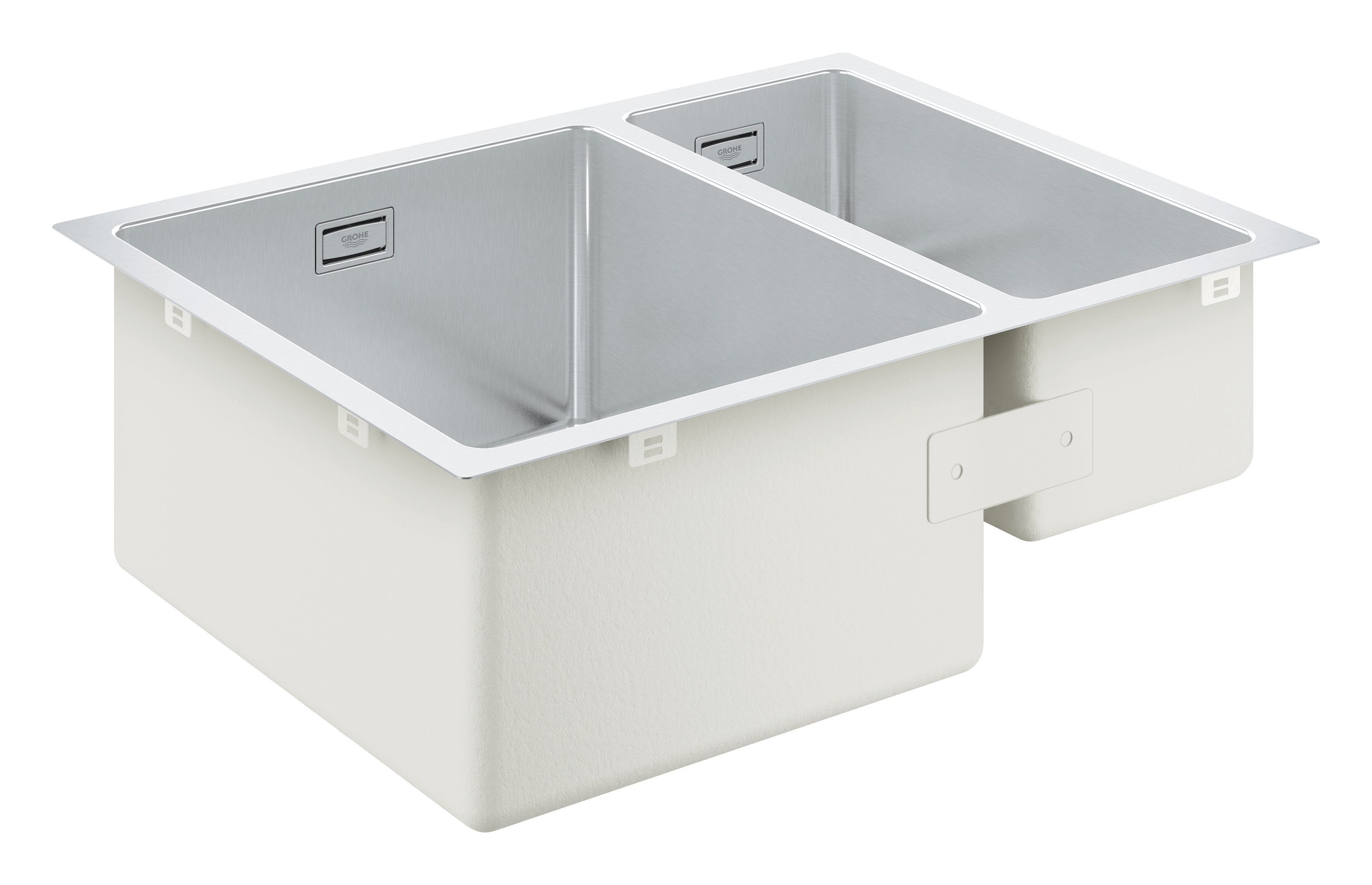 Grohe K700U Diskho dubbel, rostfritt stål