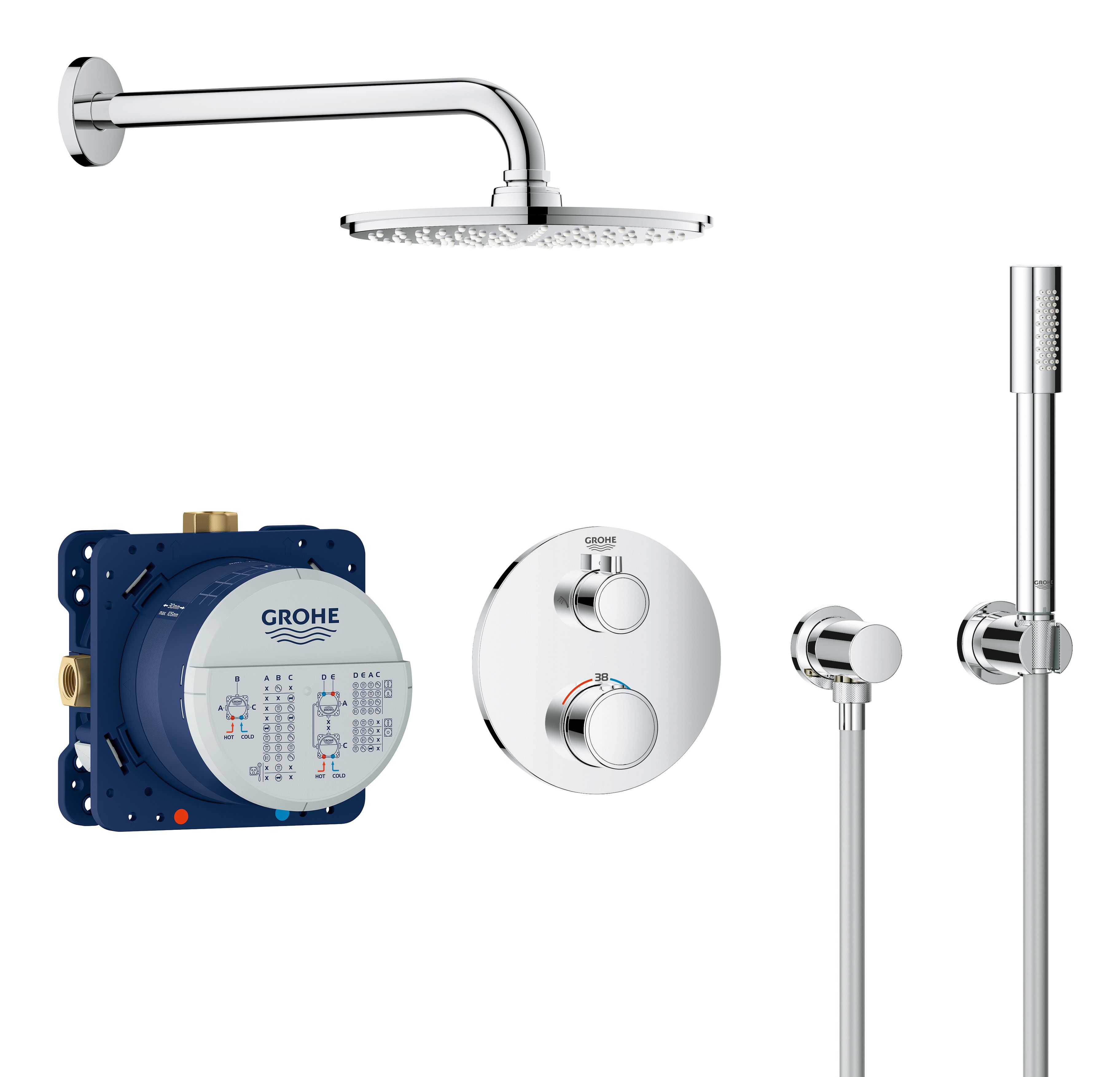 Grohe Grohtherm Duschsystem Krom