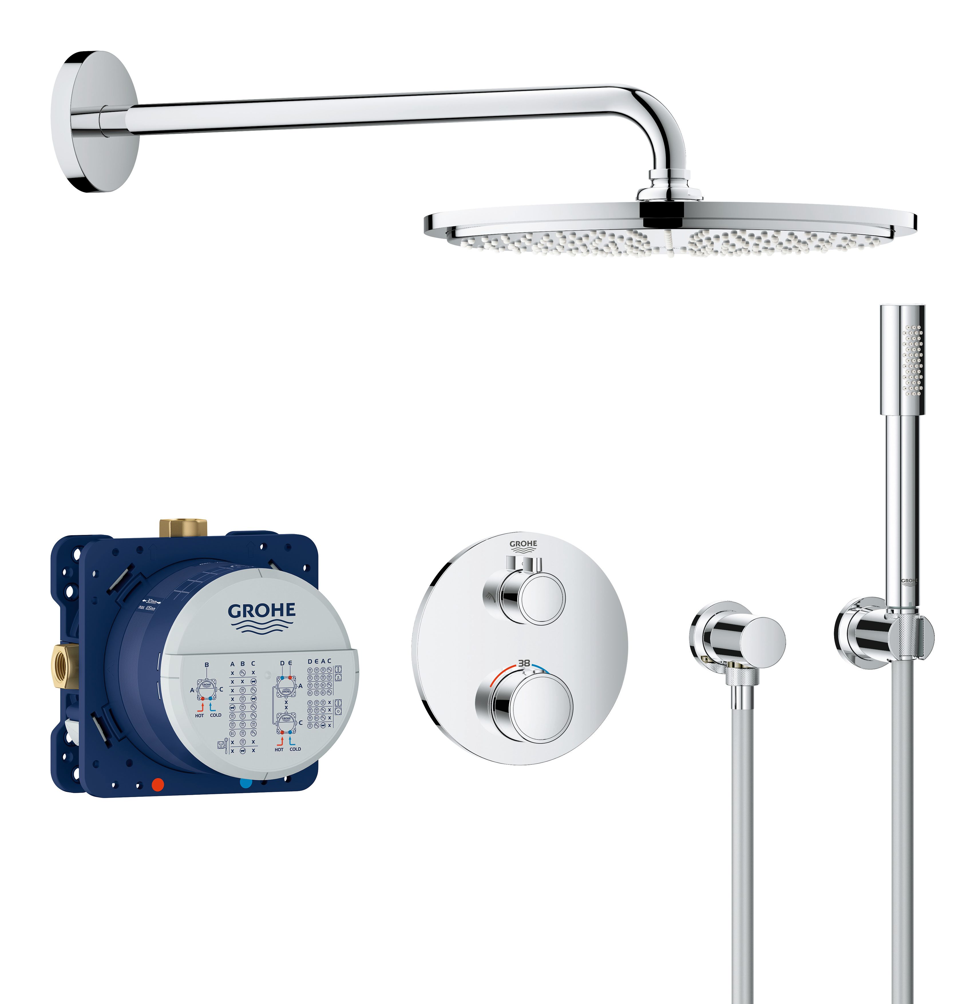 Grohe Grohtherm Duschsystem Krom