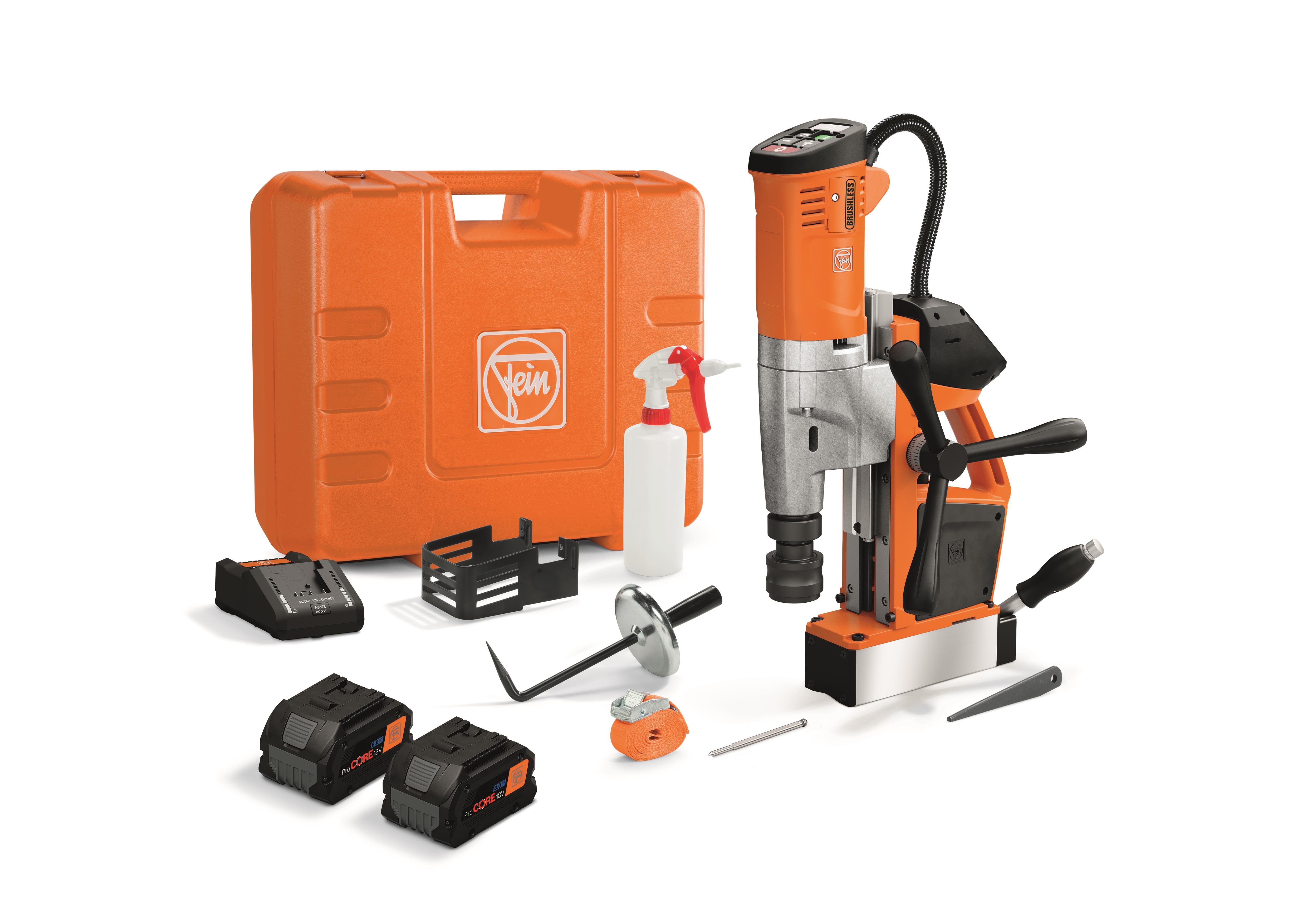 Fein AKBU 35 PMQW Magnetborrmaskin med batteri och laddare