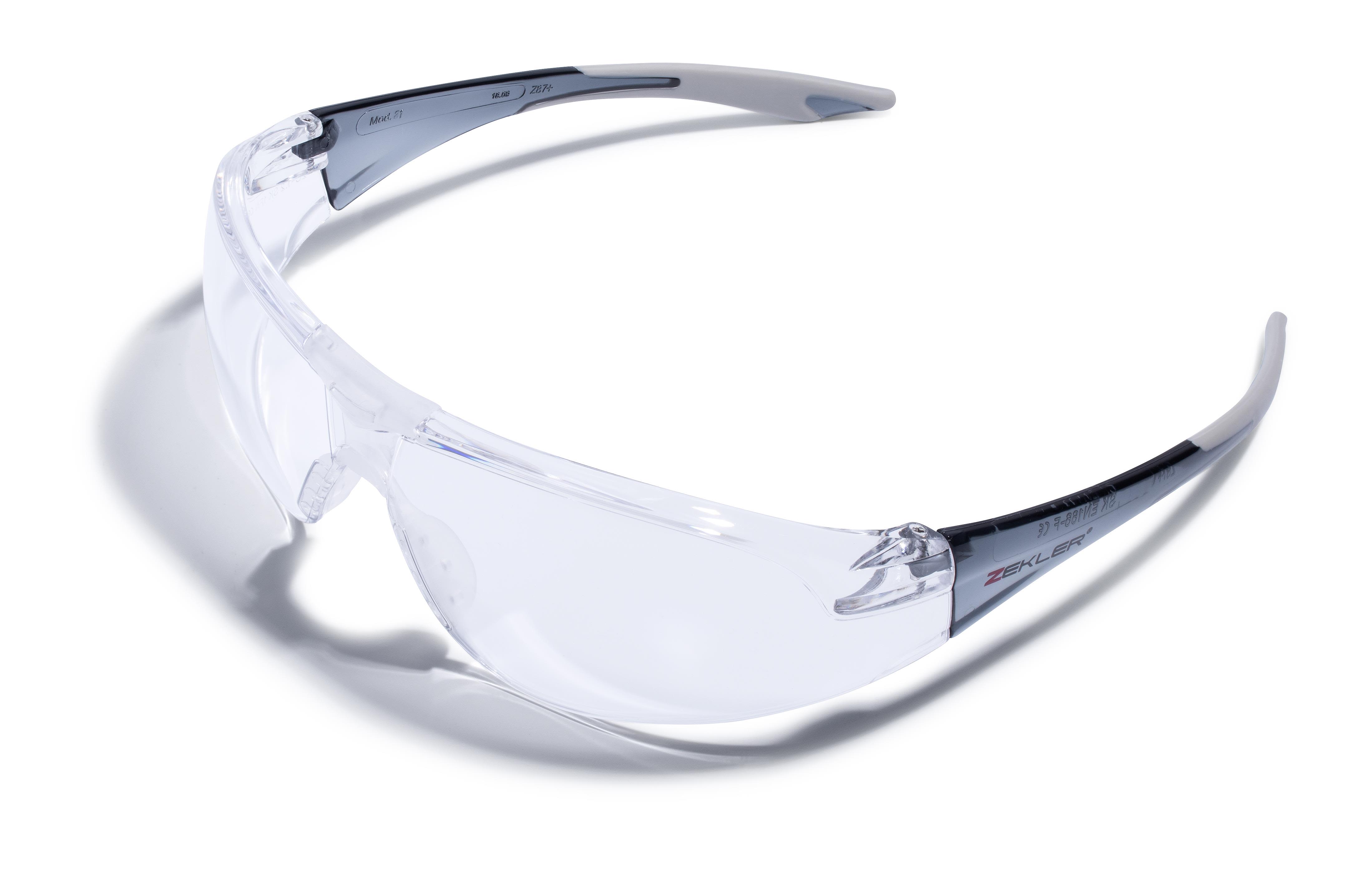 Zekler 31 HC/AF Klar Skyddsglasögon båglös, repskyddad Klar/Grå