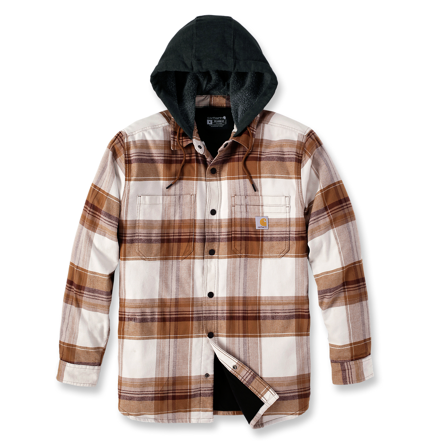 Carhartt 105938211-XXL Flanellskjorta brun, vit XXL