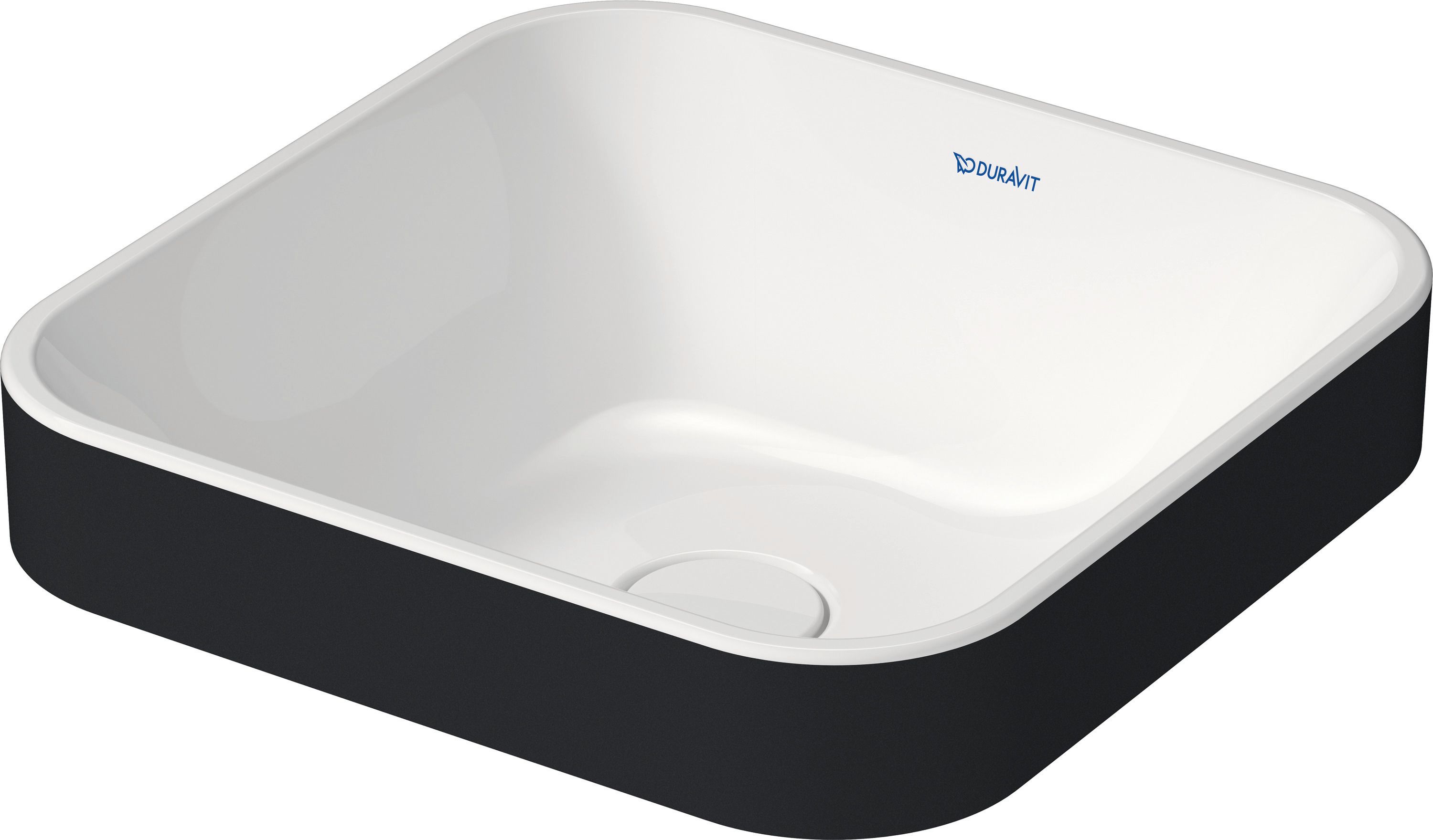 Duravit Happy D.2 Plus Tvättställ 400x400 Vit/Antracit matt