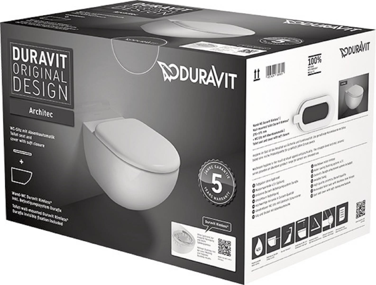 Duravit Architec WC-skål med sits