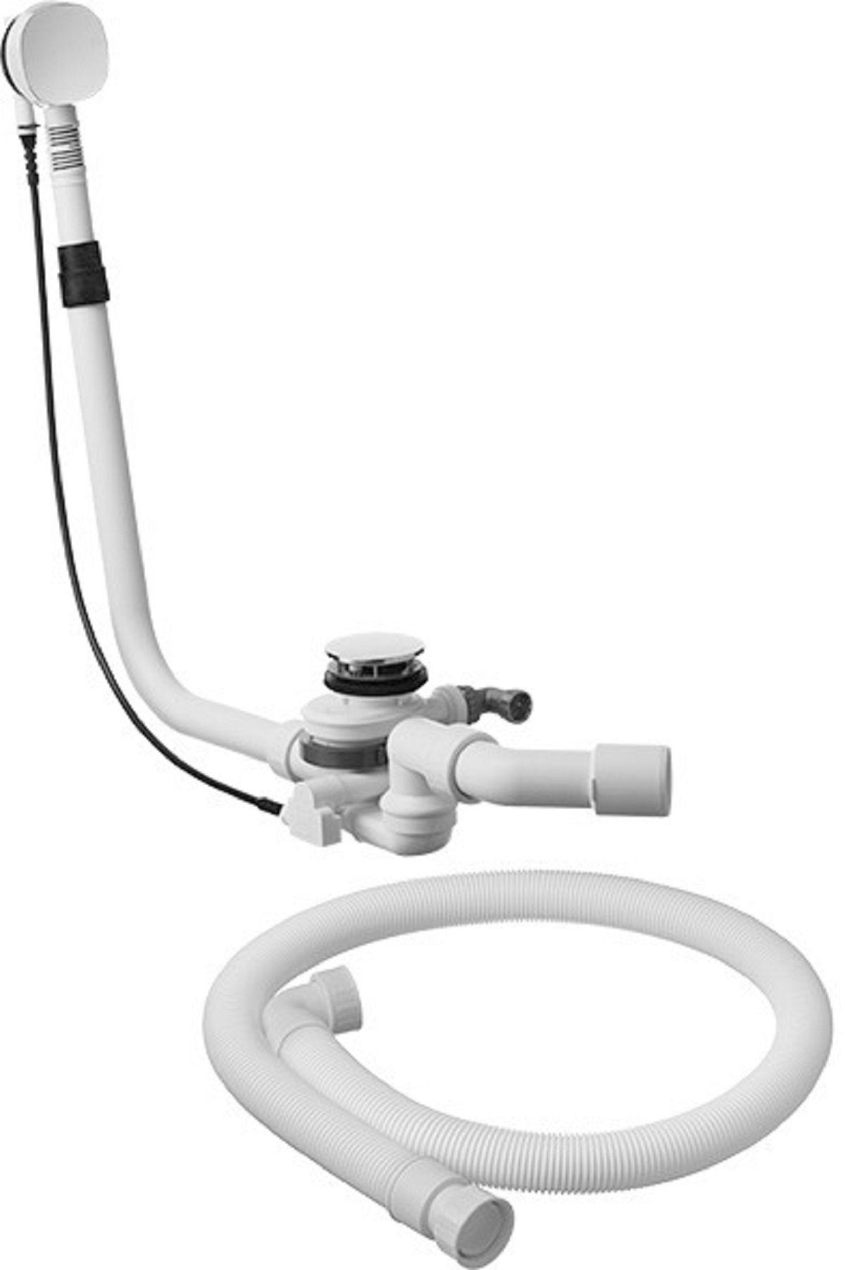 Duravit 791228000001000 Avloppssats med bräddavlopp, 500x80x450 mm