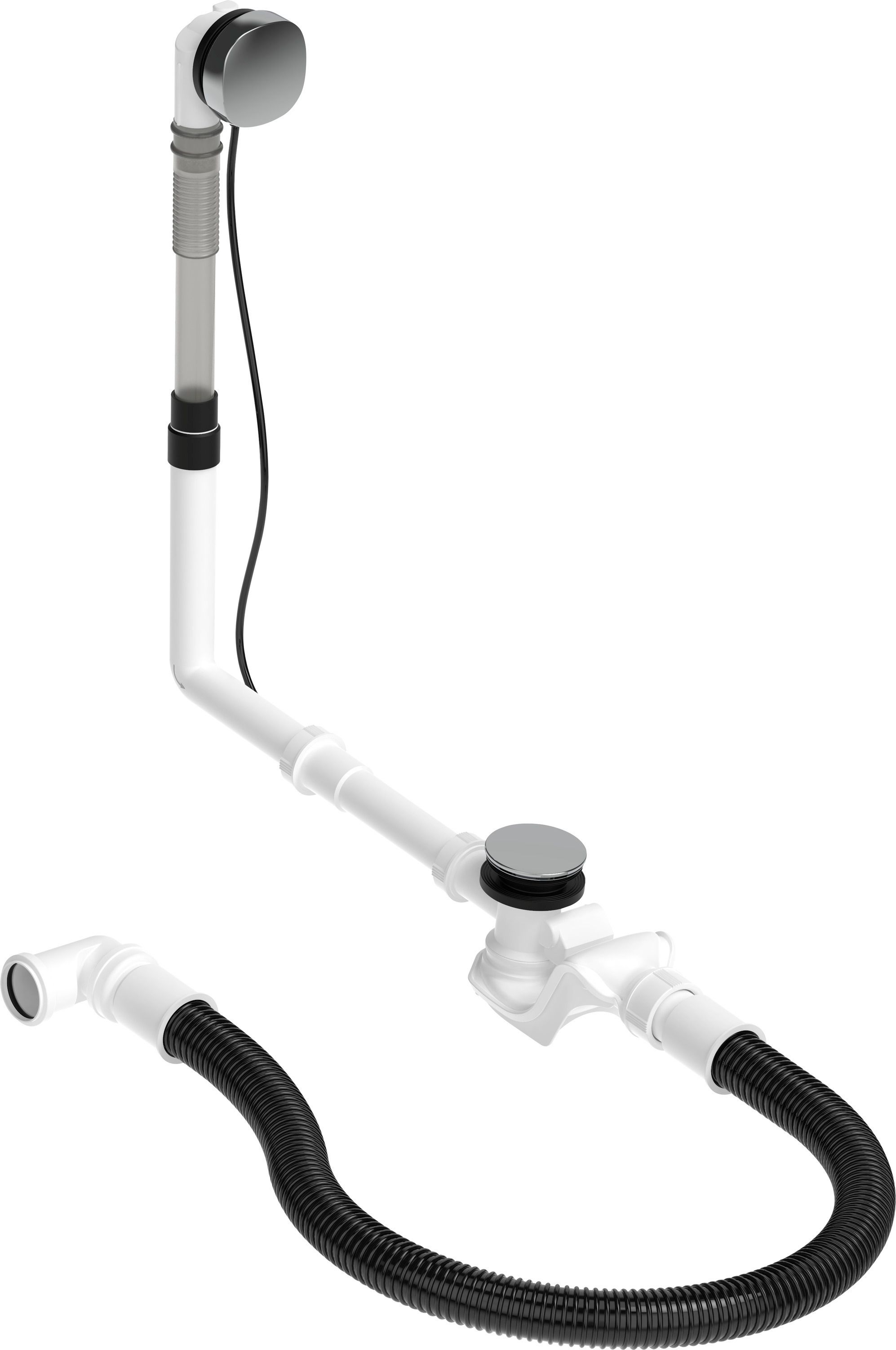 Duravit 792204000001000 Avloppssats med bräddavlopp, 400x80x450 mm