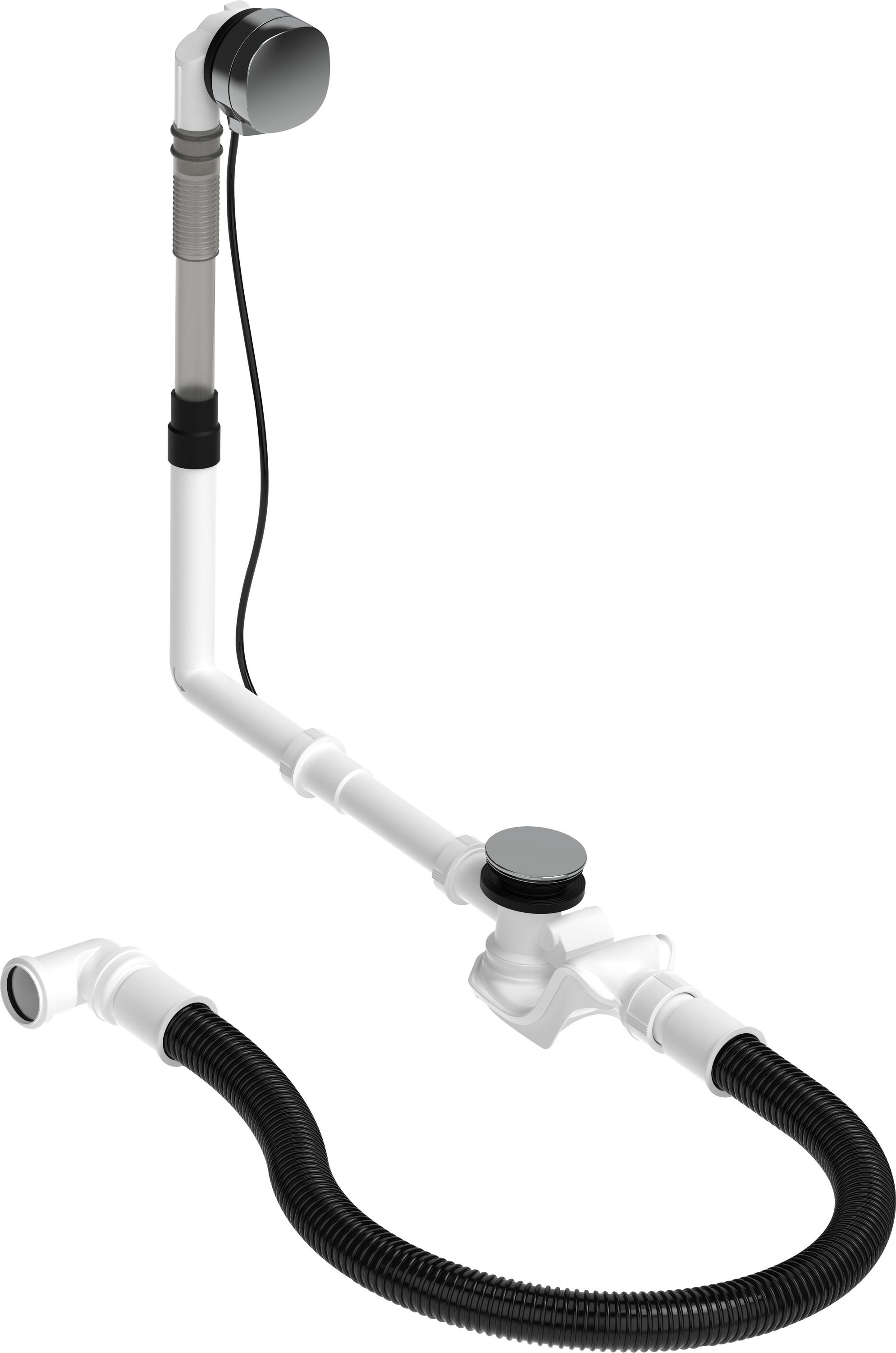 Duravit 792205000001000 Avloppssats med bräddavlopp, 420x80x450 mm