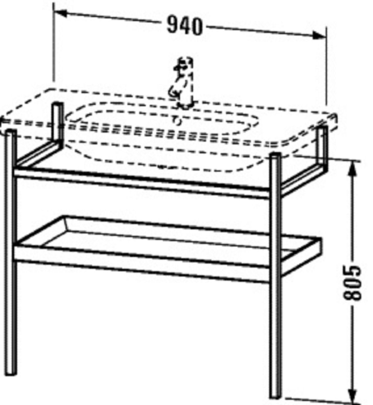 Duravit Durastyle DS988301876 Benställning trä Vit/Ek