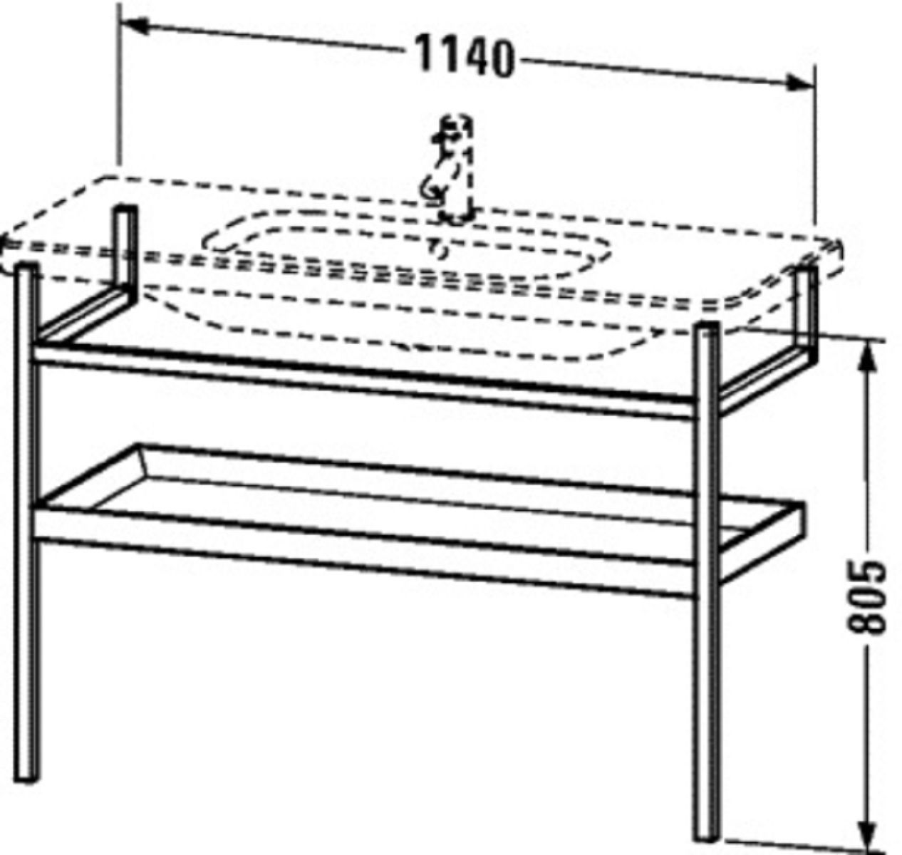 Duravit Durastyle DS988404377 Benställning trä Basalt/Valnöt