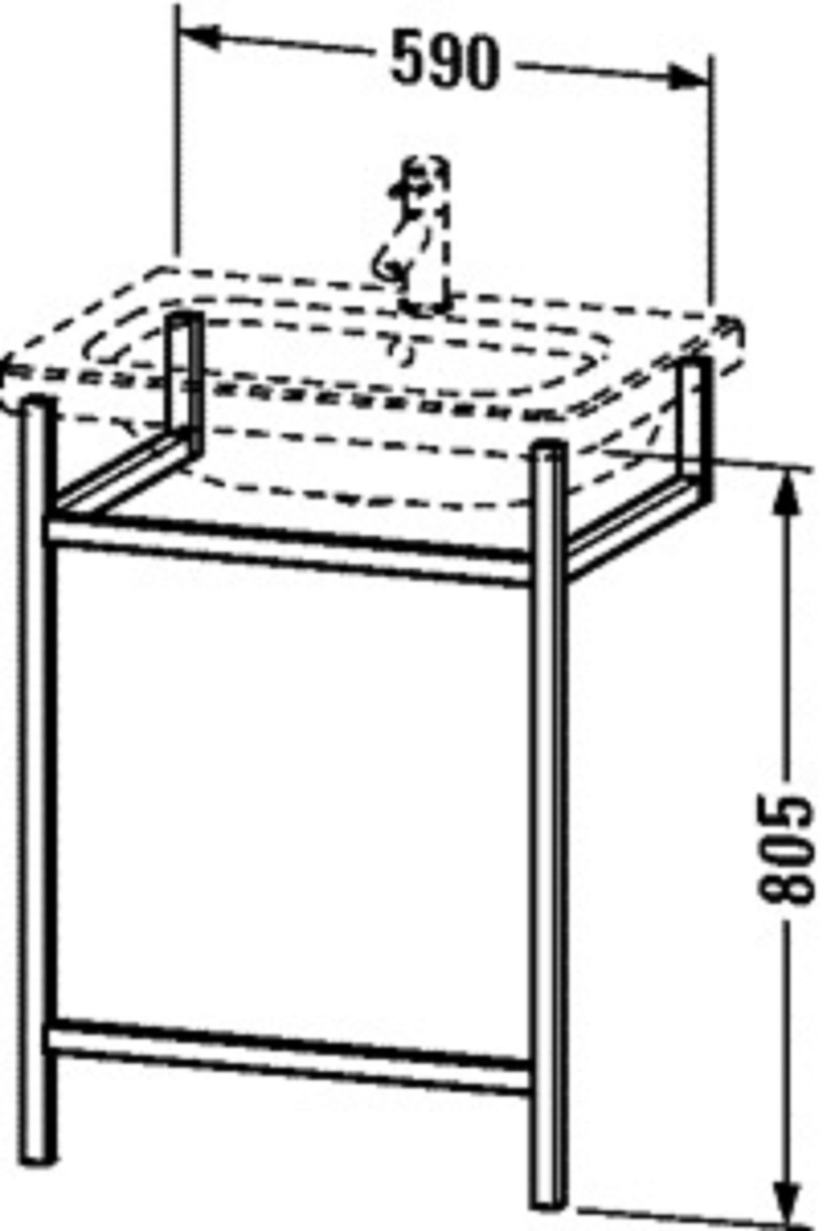 Duravit Durastyle DS989107777 Benställning trä Valnöt