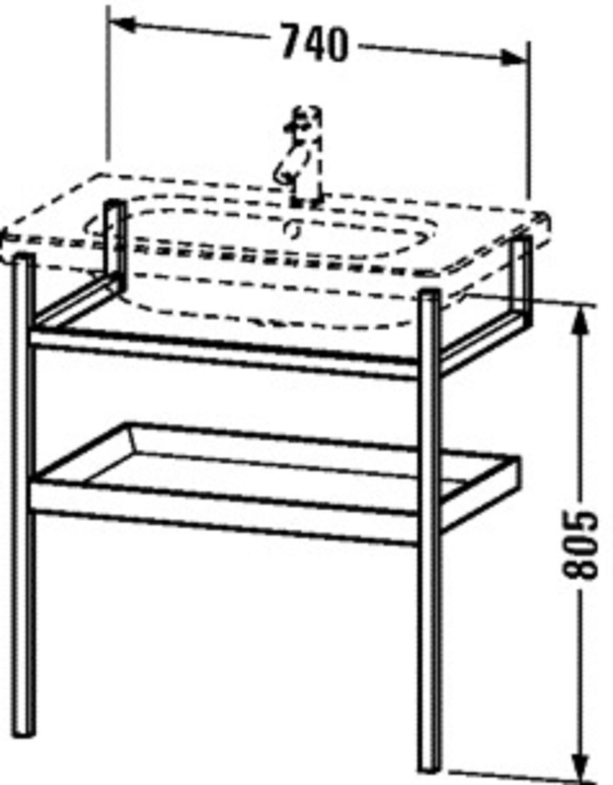 Duravit Durastyle DS989207676 Benställning trä Ek
