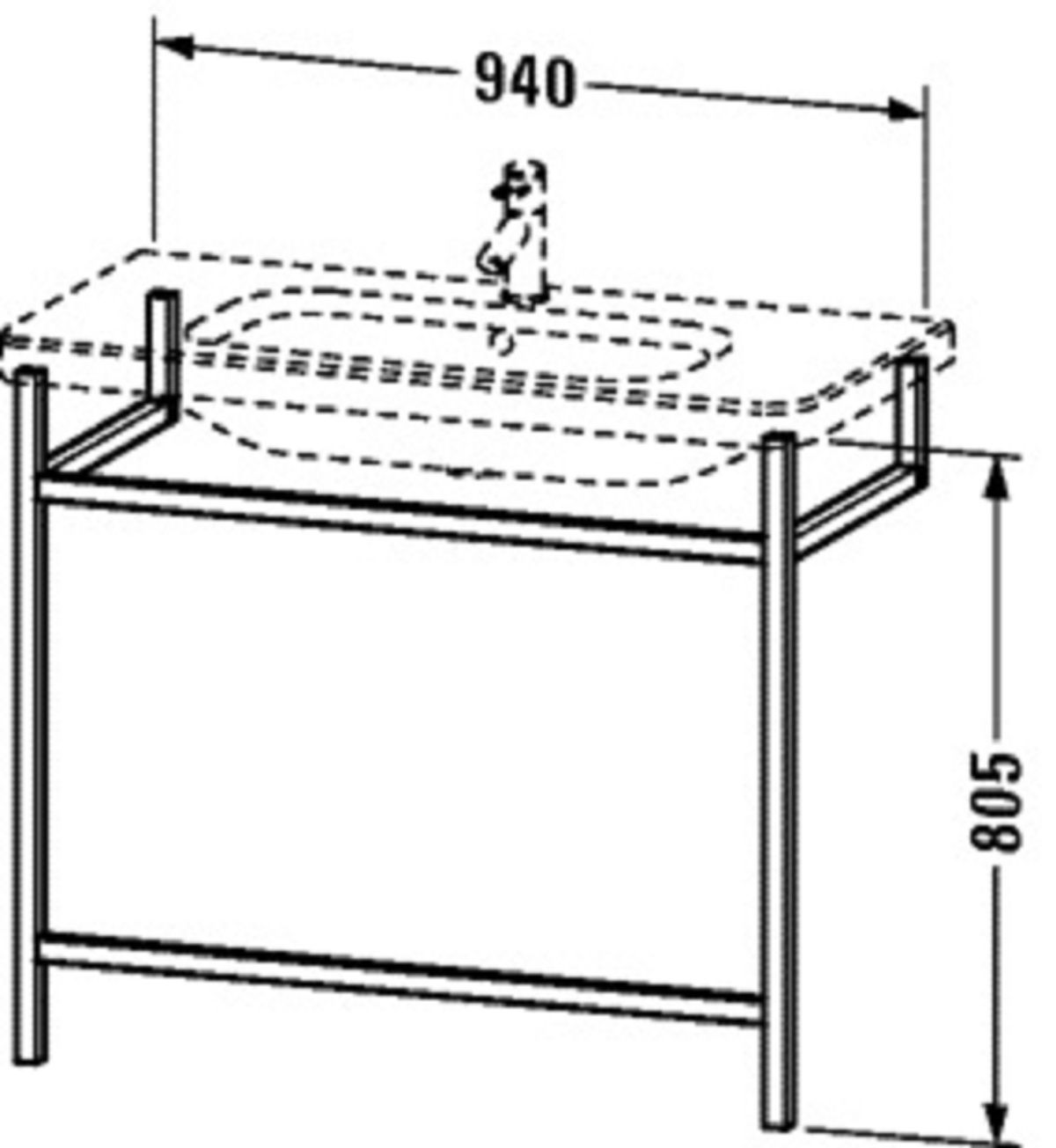 Duravit Durastyle DS989307777 Benställning trä Valnöt