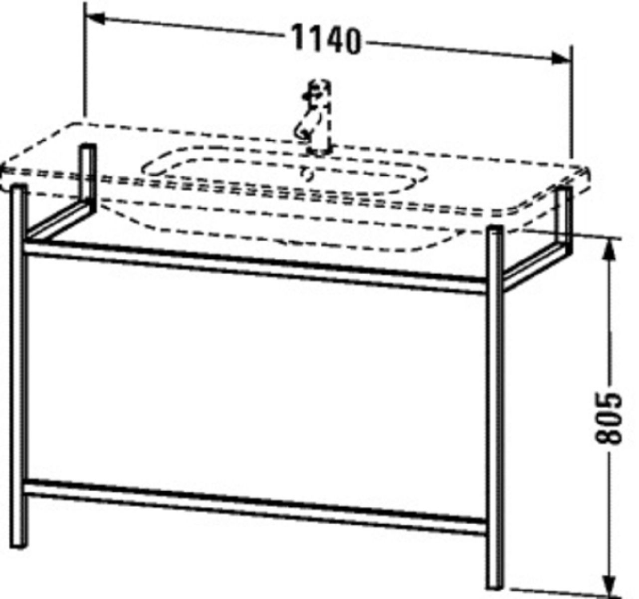 Duravit Durastyle DS989407777 Benställning trä Valnöt