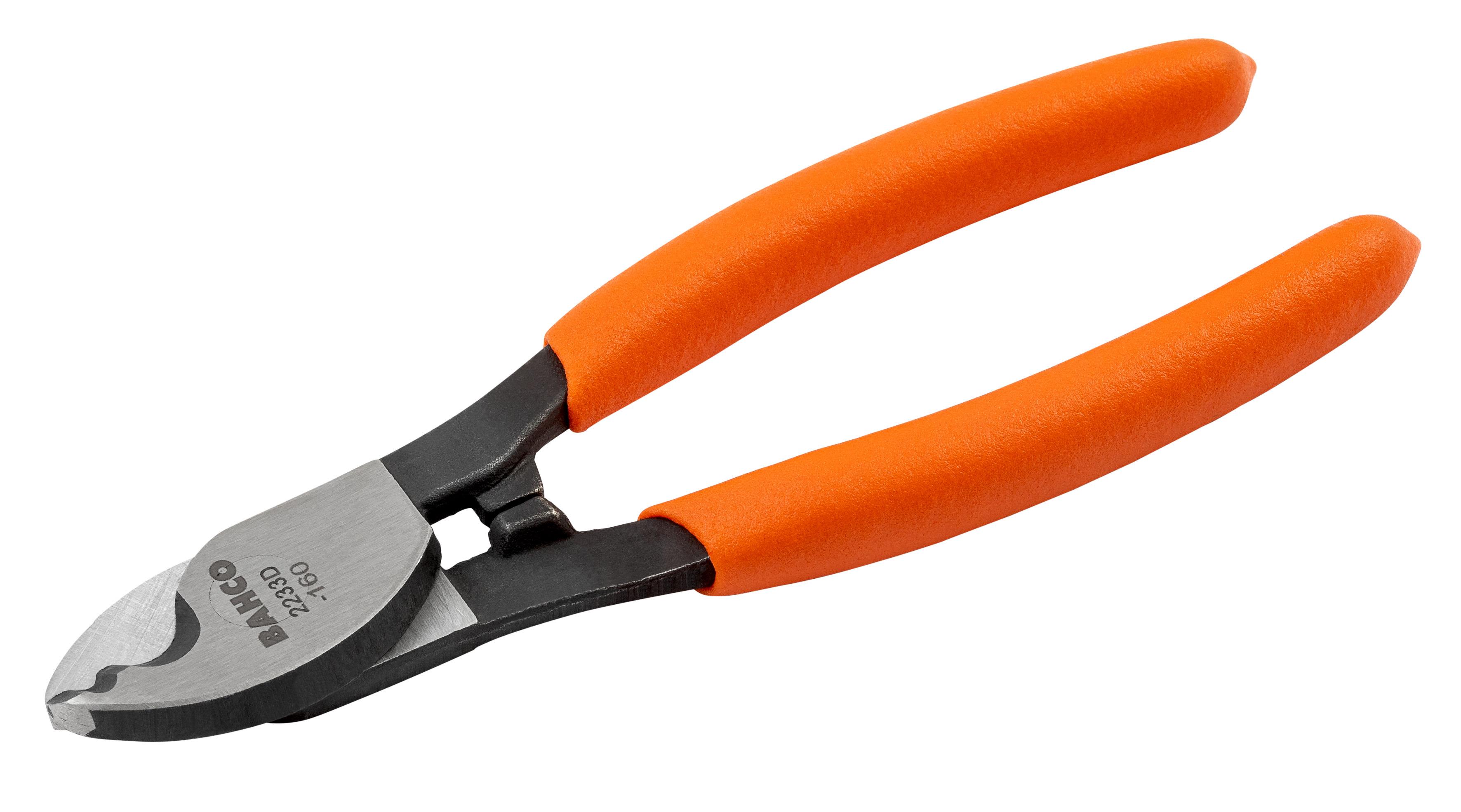 Bahco Kabelsaks, Diagonal tang, 3,5 cm, 3,7 cm, 1,4 cm, Kull stål, PVC, Oransje