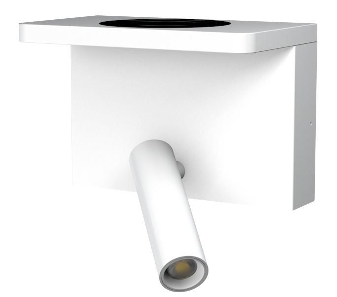 Aneta Lighting Bedside CHARGE 71278-70 Sänglampa 3 W LED, USB-A + USB-C, vit