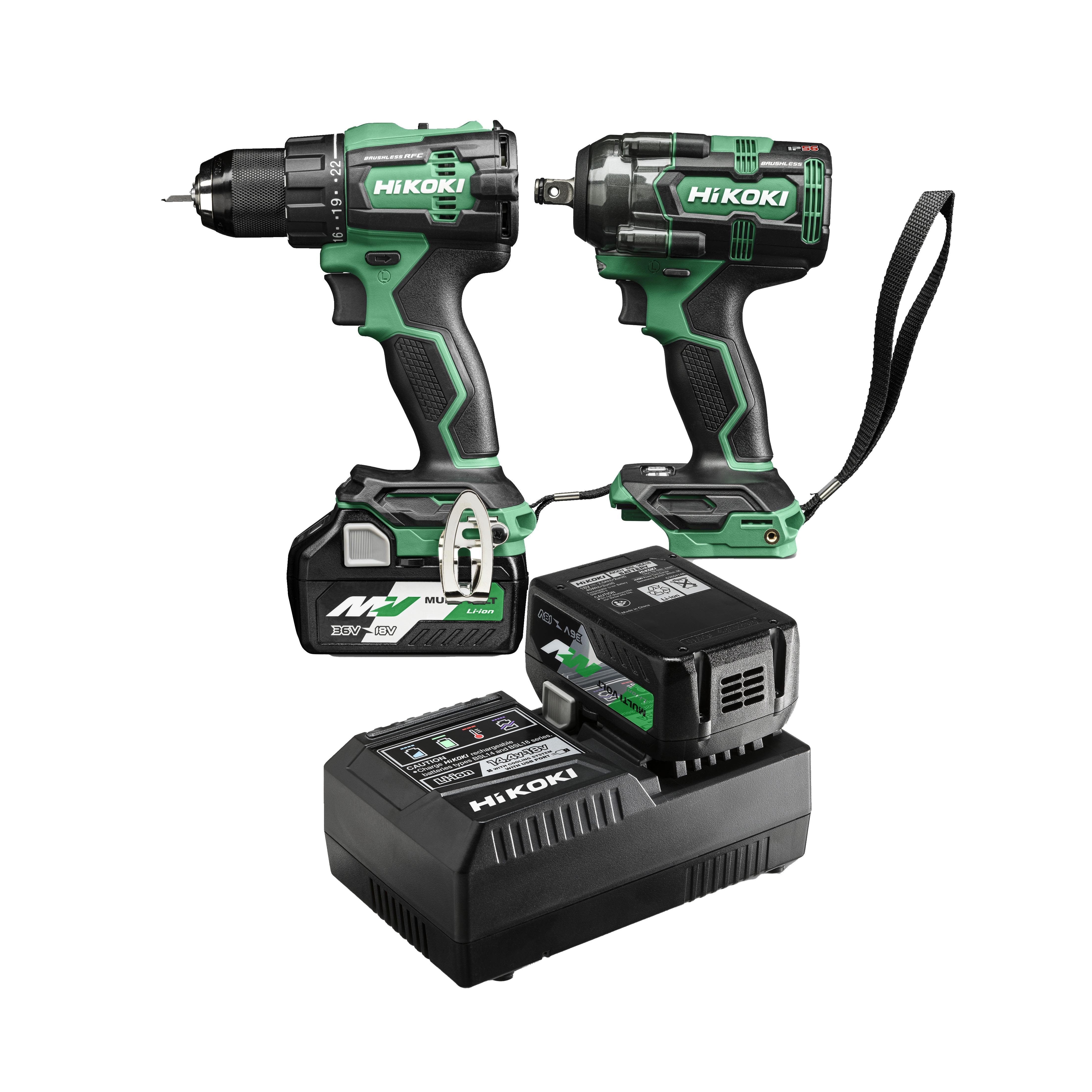 HiKOKI KC18DE(DS/WR) Verktygspaket med batteri och laddare