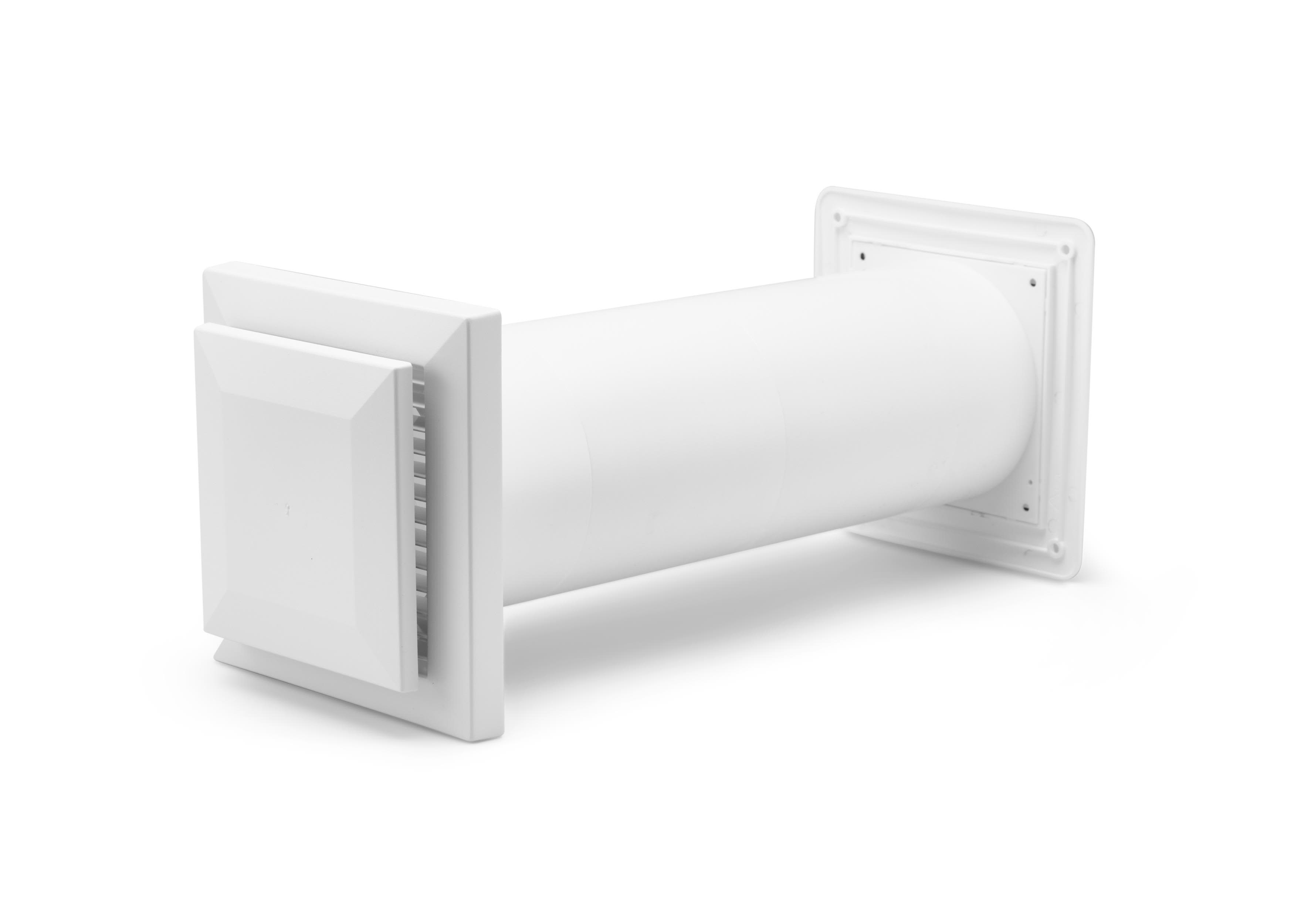 Klimatfabriken K1 100E Vægventil 150x150 mm, hvid