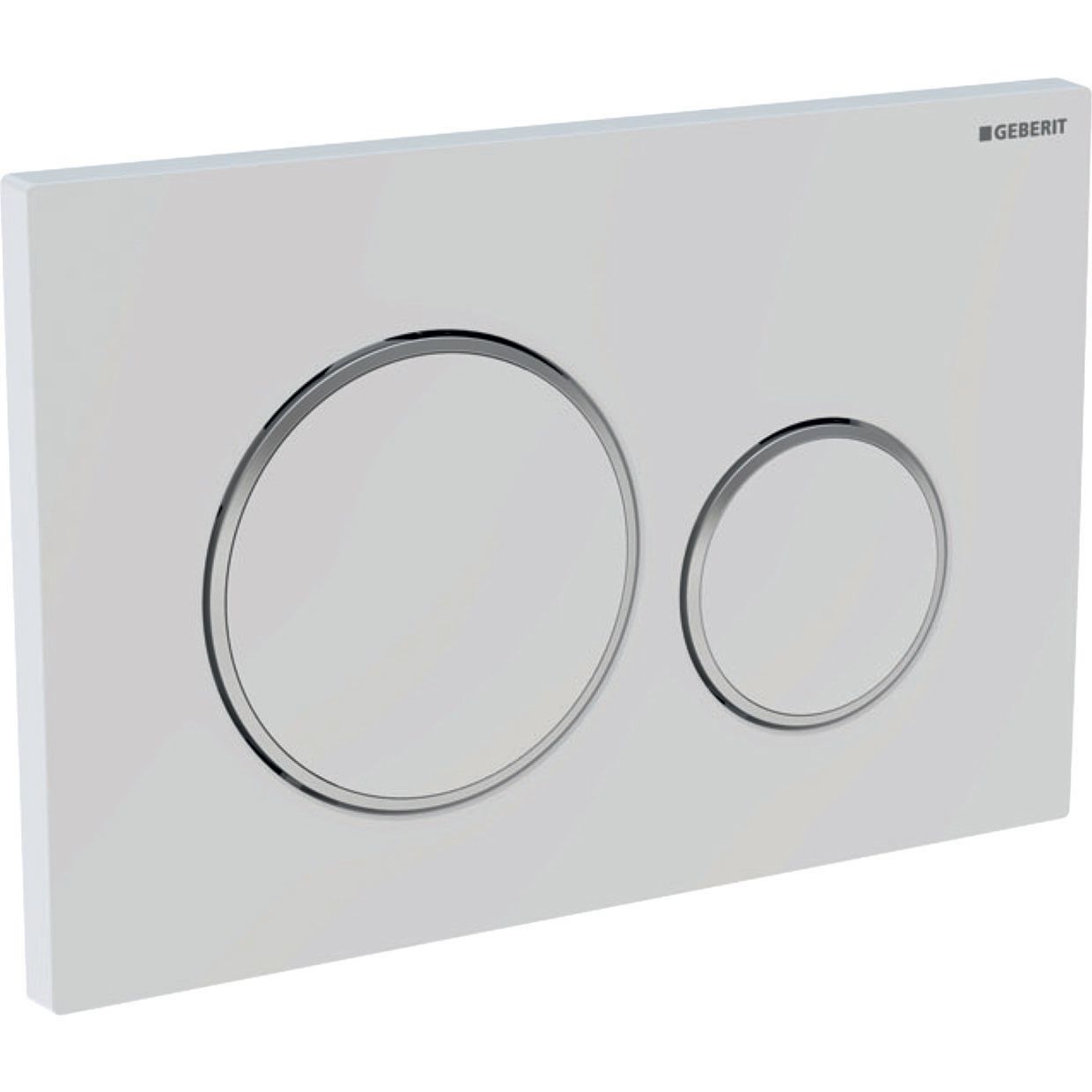 Geberit Sigma 20 Round Skylleplade mat hvid, plast