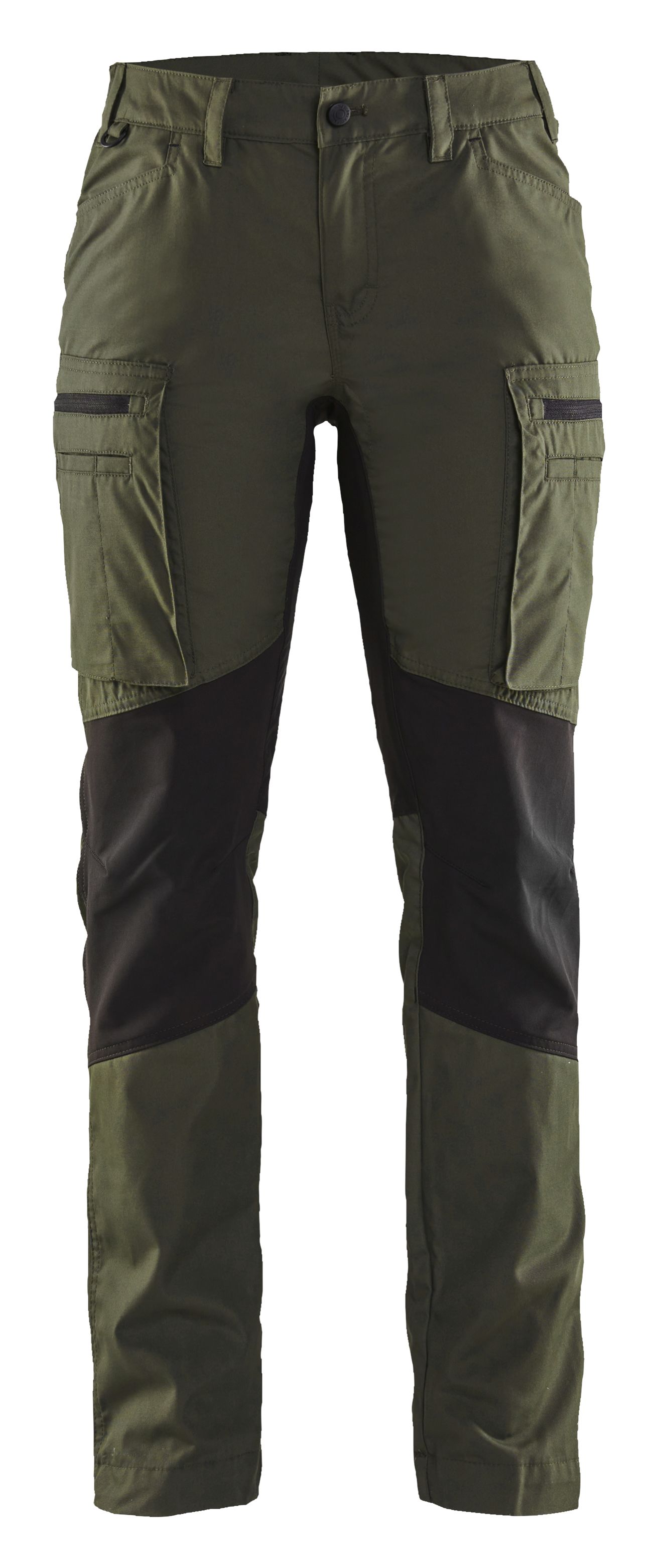 Blåkläder 715918454298C50 Arbetsbyxa med stretch, dam, grön/svart Grön/svart