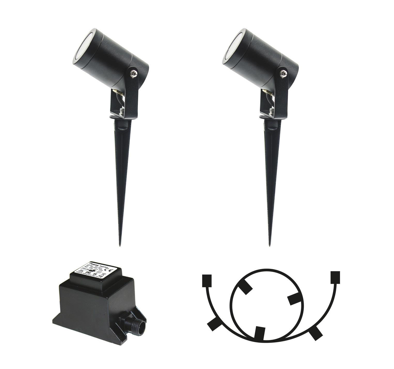 LightsOn 5082 Markspotlight med tillbehör, 2-pack