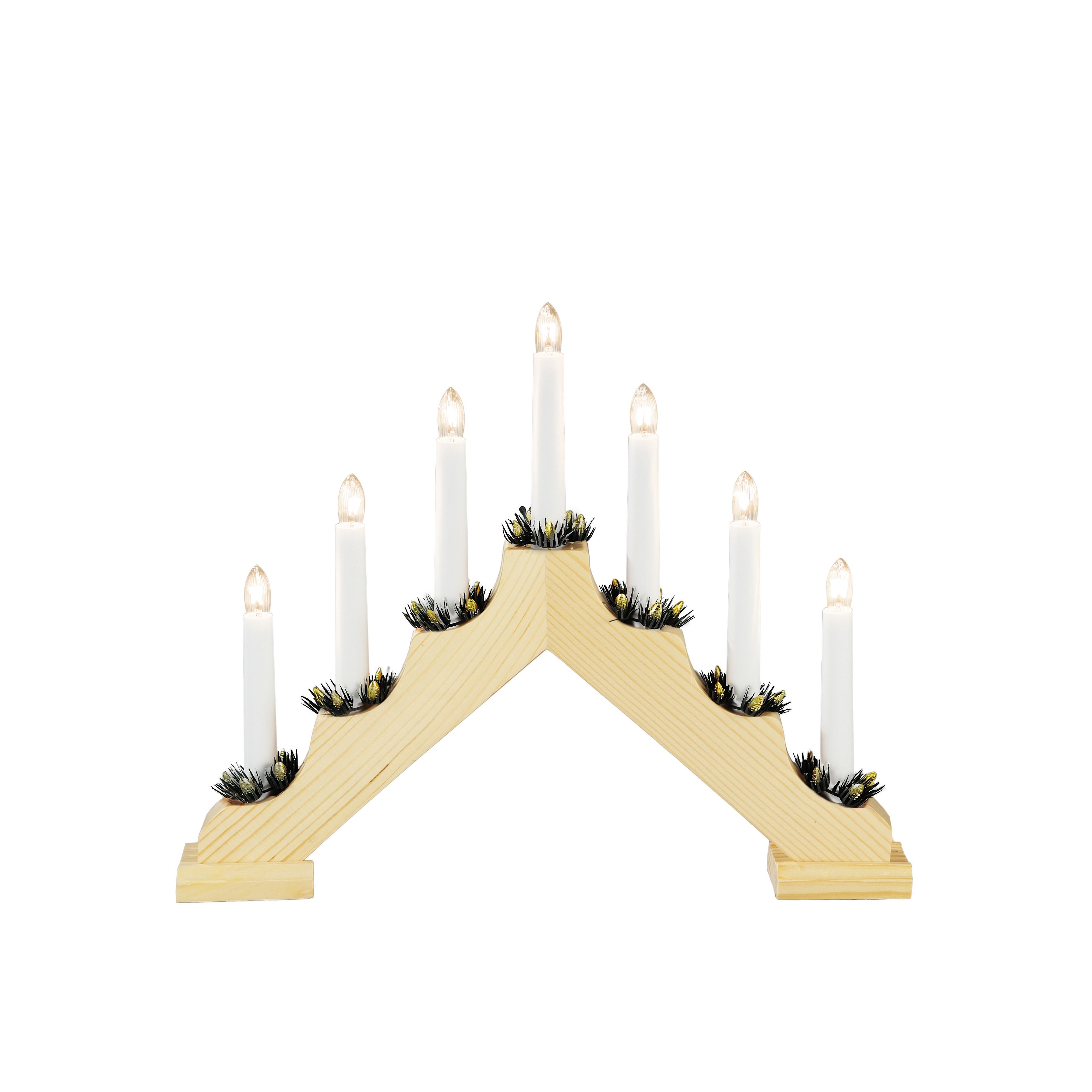 Konstsmide 2262-100 Adventsljusstake 7 ljus Natur