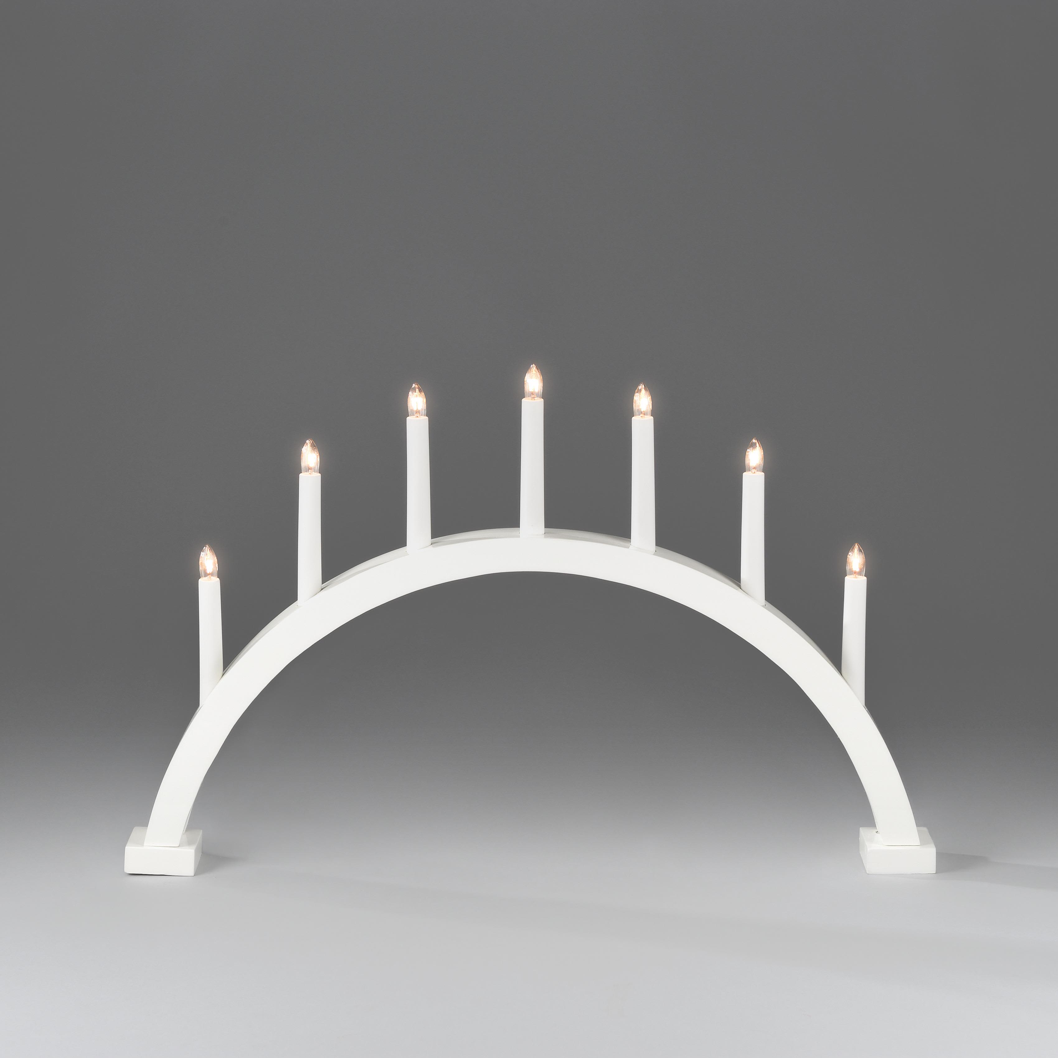 Konstsmide 2272-205 Adventsljusstake 7 ljus i båge, IP20 Vit