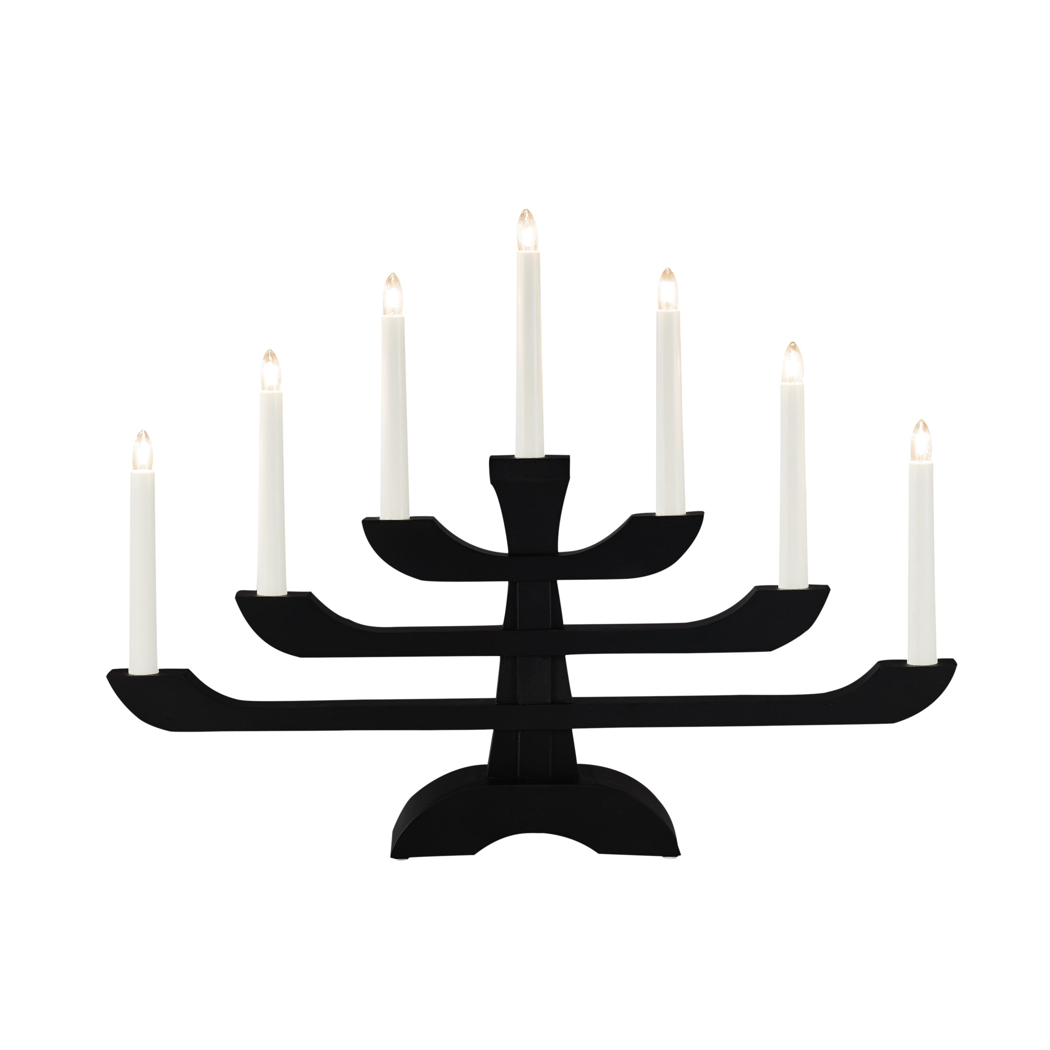 Konstsmide 2531-710 Adventsljusstake 7 ljus Svart