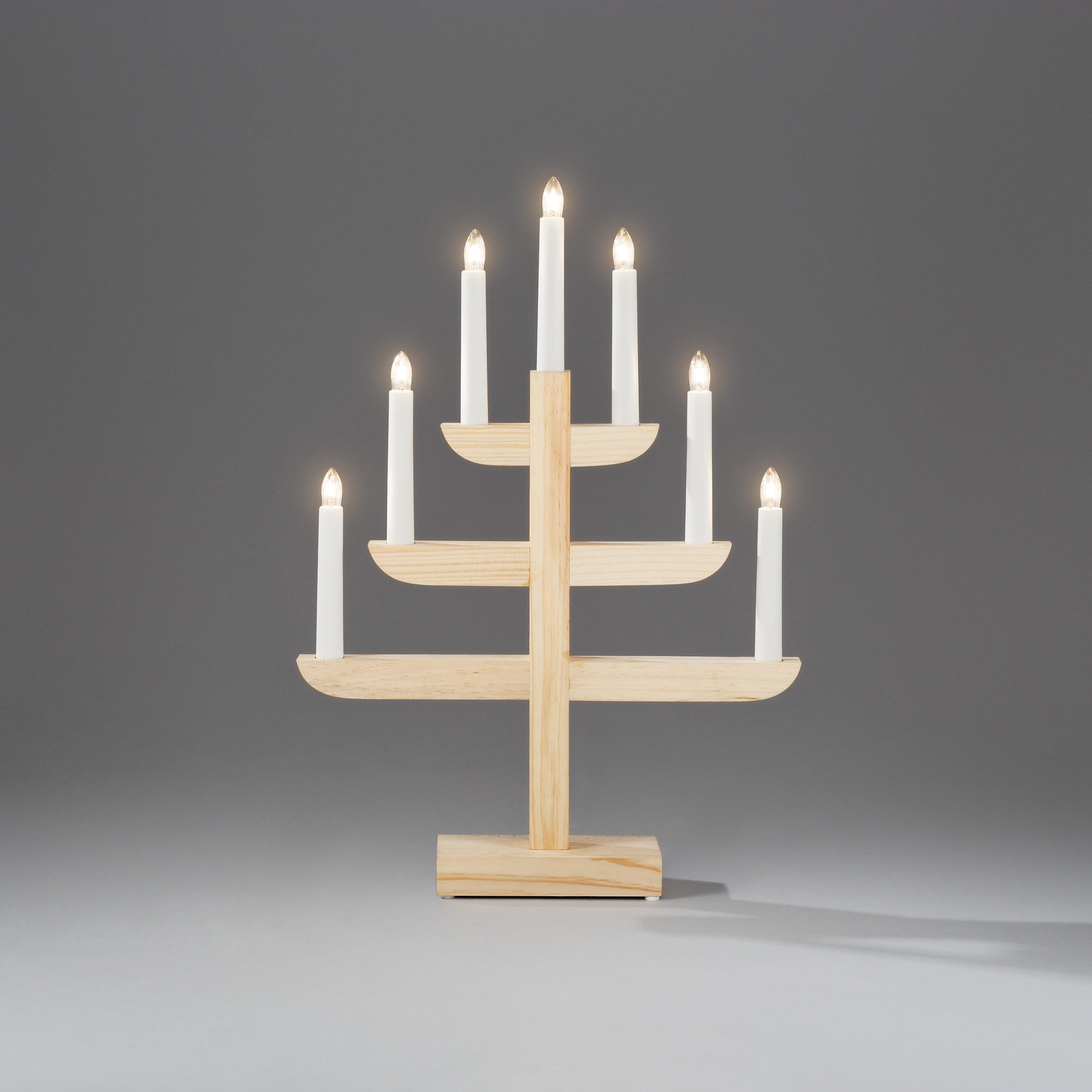 Konstsmide 2540-100 Adventsljusstake 7 ljus Natur