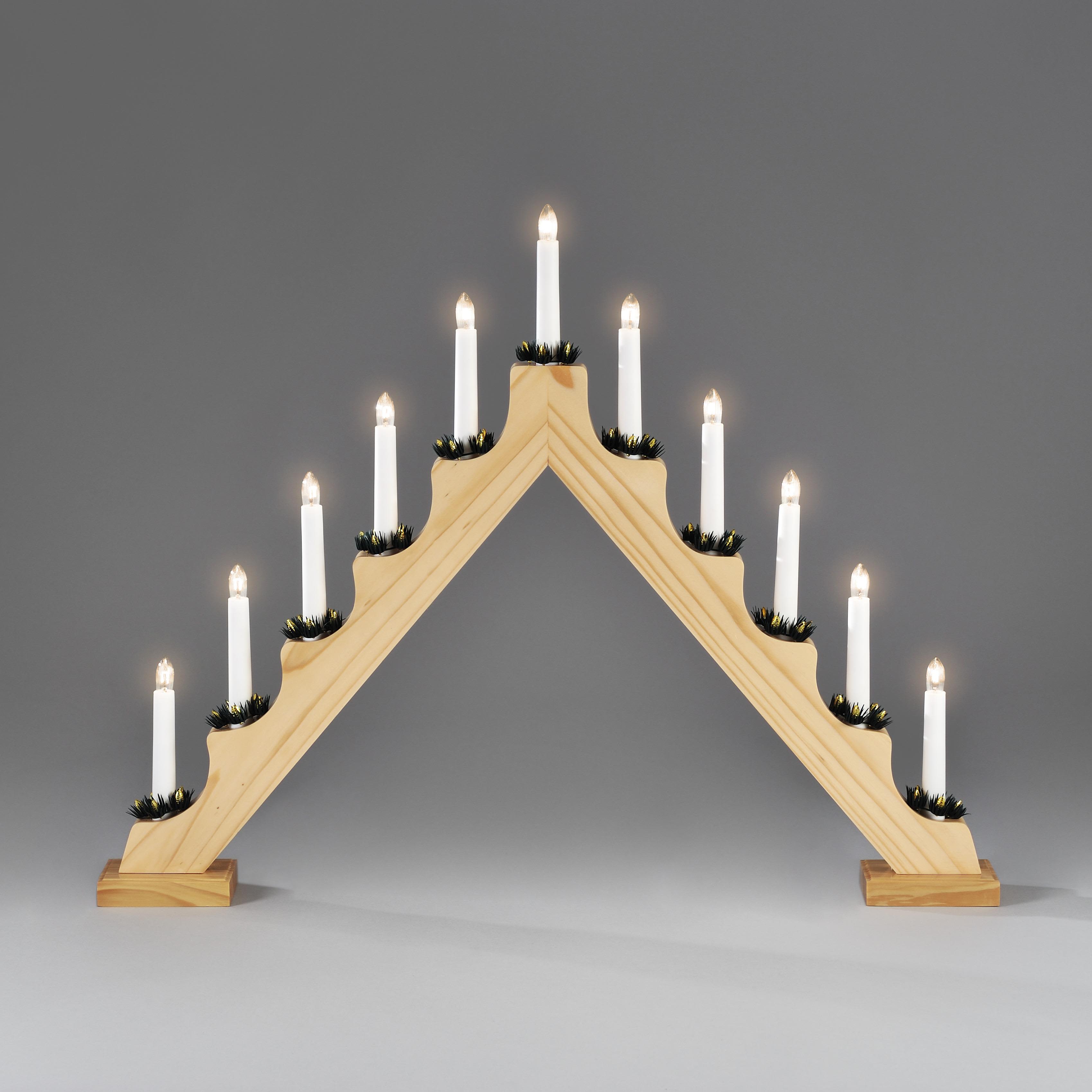Konstsmide 2541-100 Adventsljusstake 11 ljus, natur