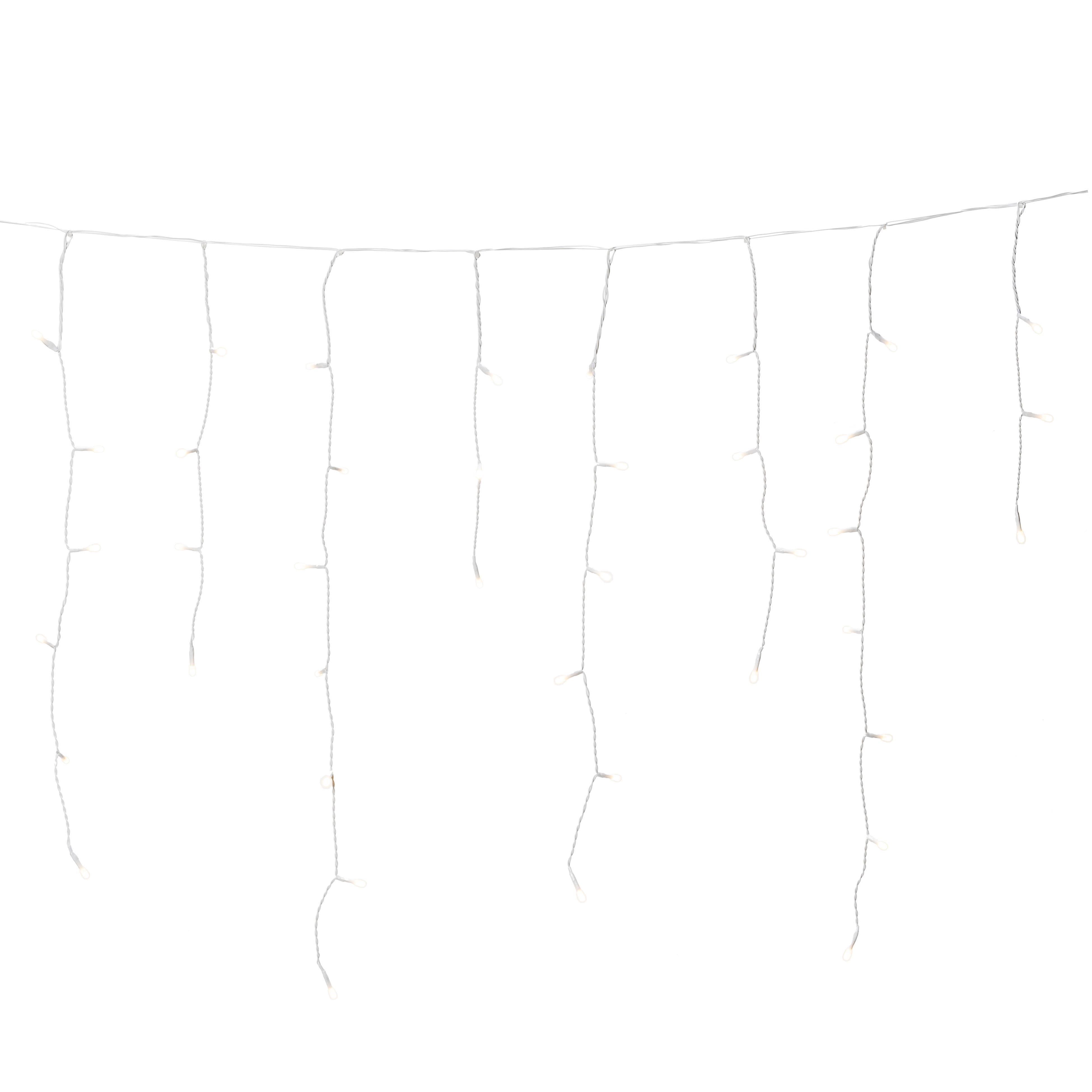 Konstsmide 2789-102 Ljusslinga frostade LED, vit kabel Varmvita