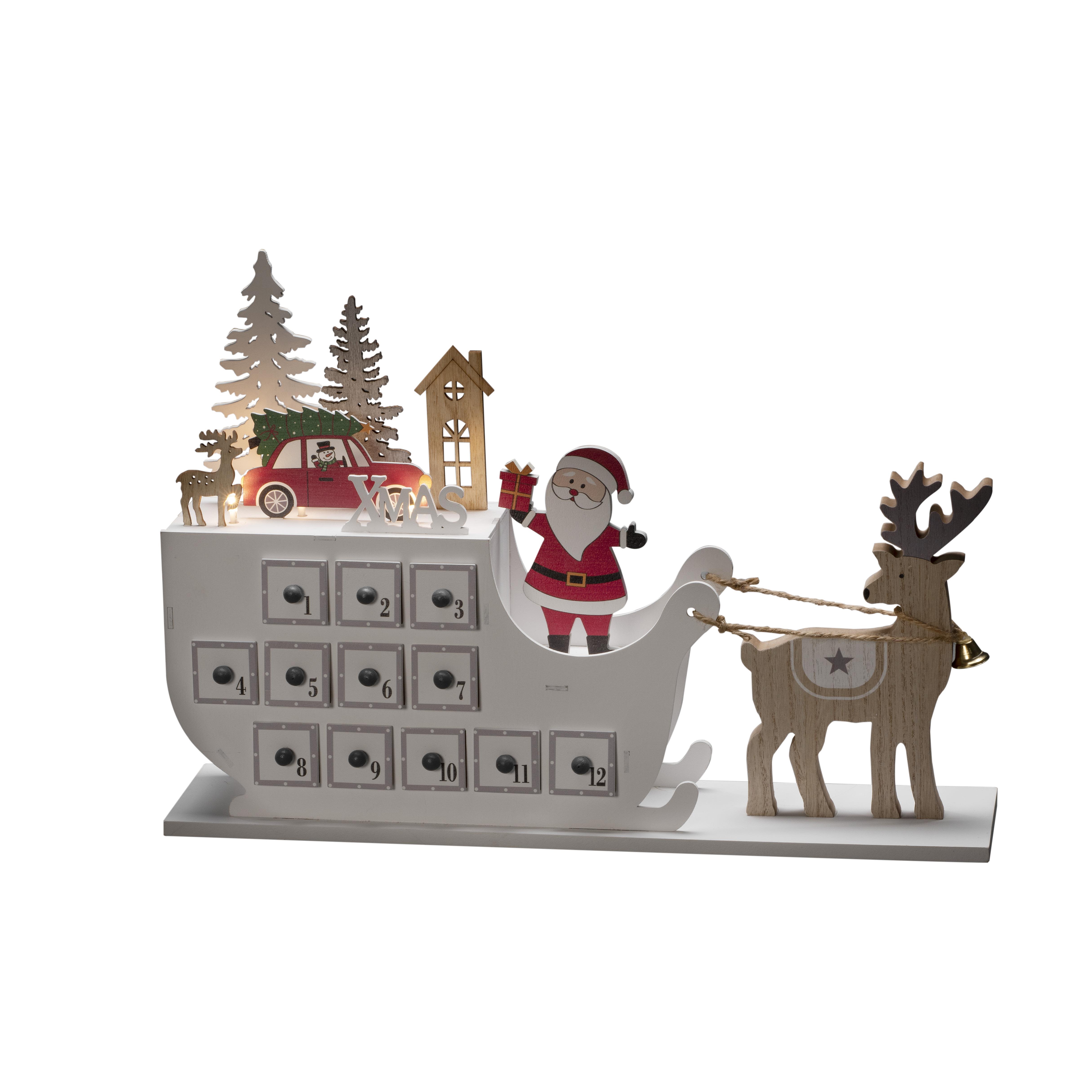 Konstsmide 3263-210 Siluettlampa kalender, trä