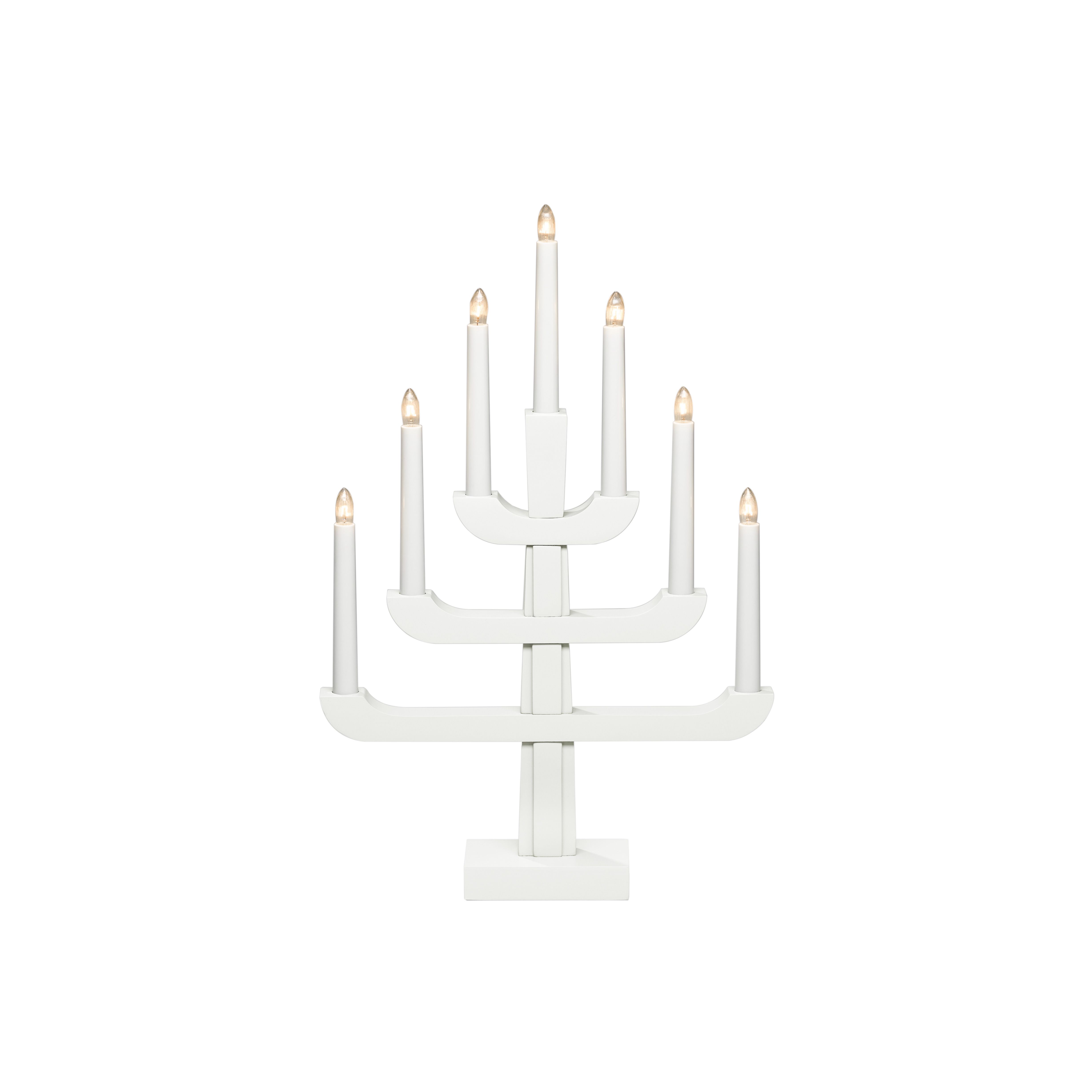 Konstsmide 3586-210 Adventsljusstake 7 ljus Vit