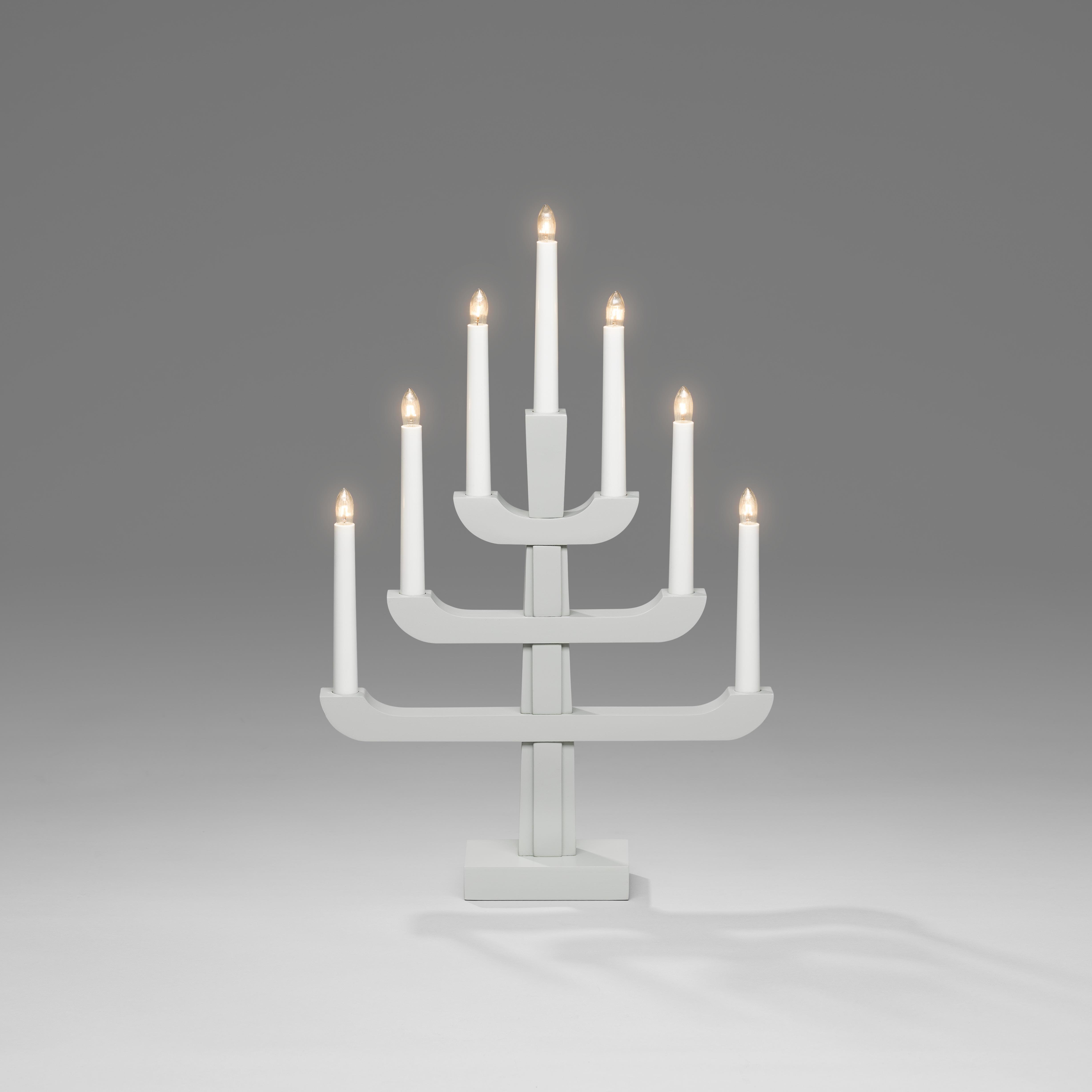 Konstsmide 3586-310 Adventsljusstake 7 ljus Grå