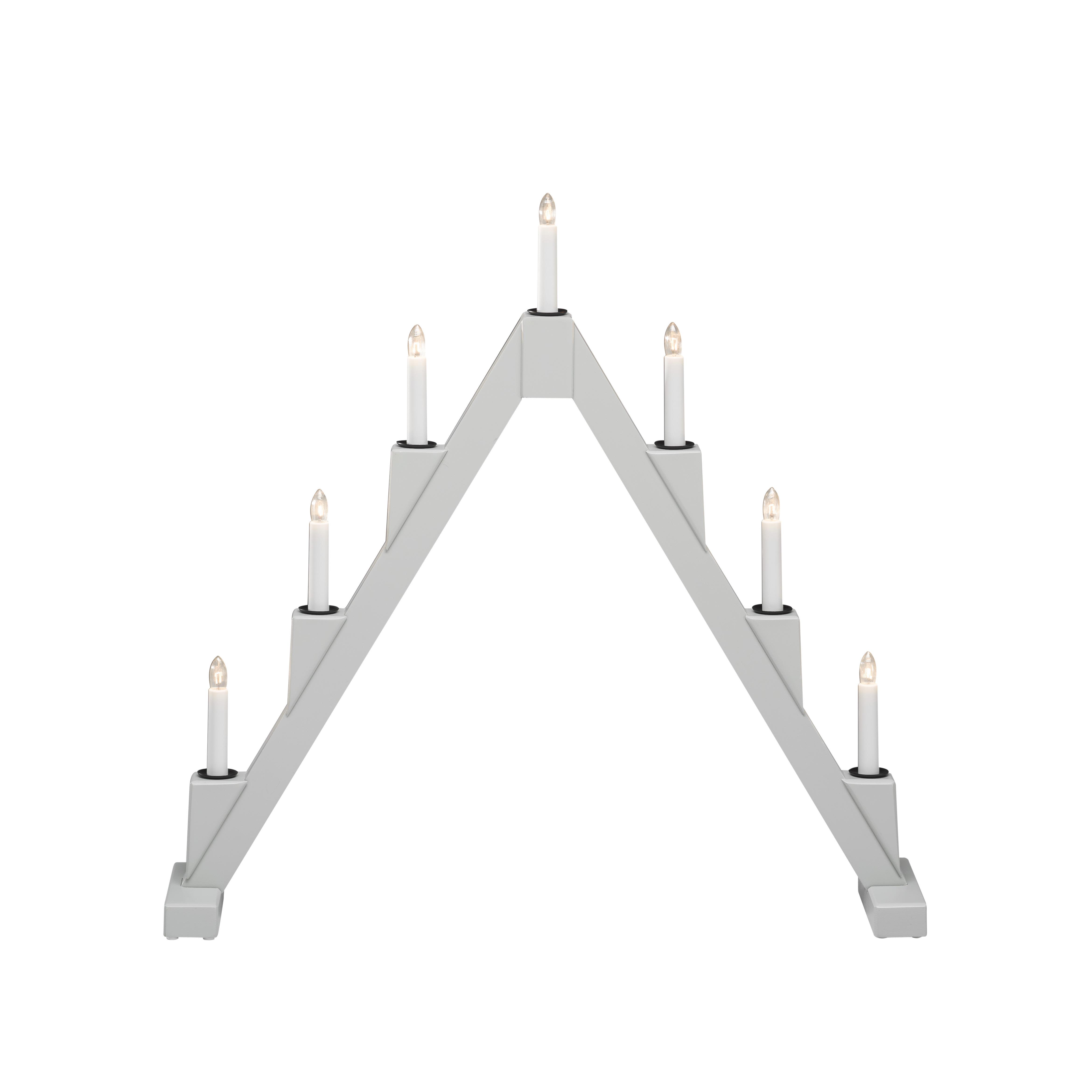 Konstsmide 3590-370 Adventsljusstake 7 ljus Grå