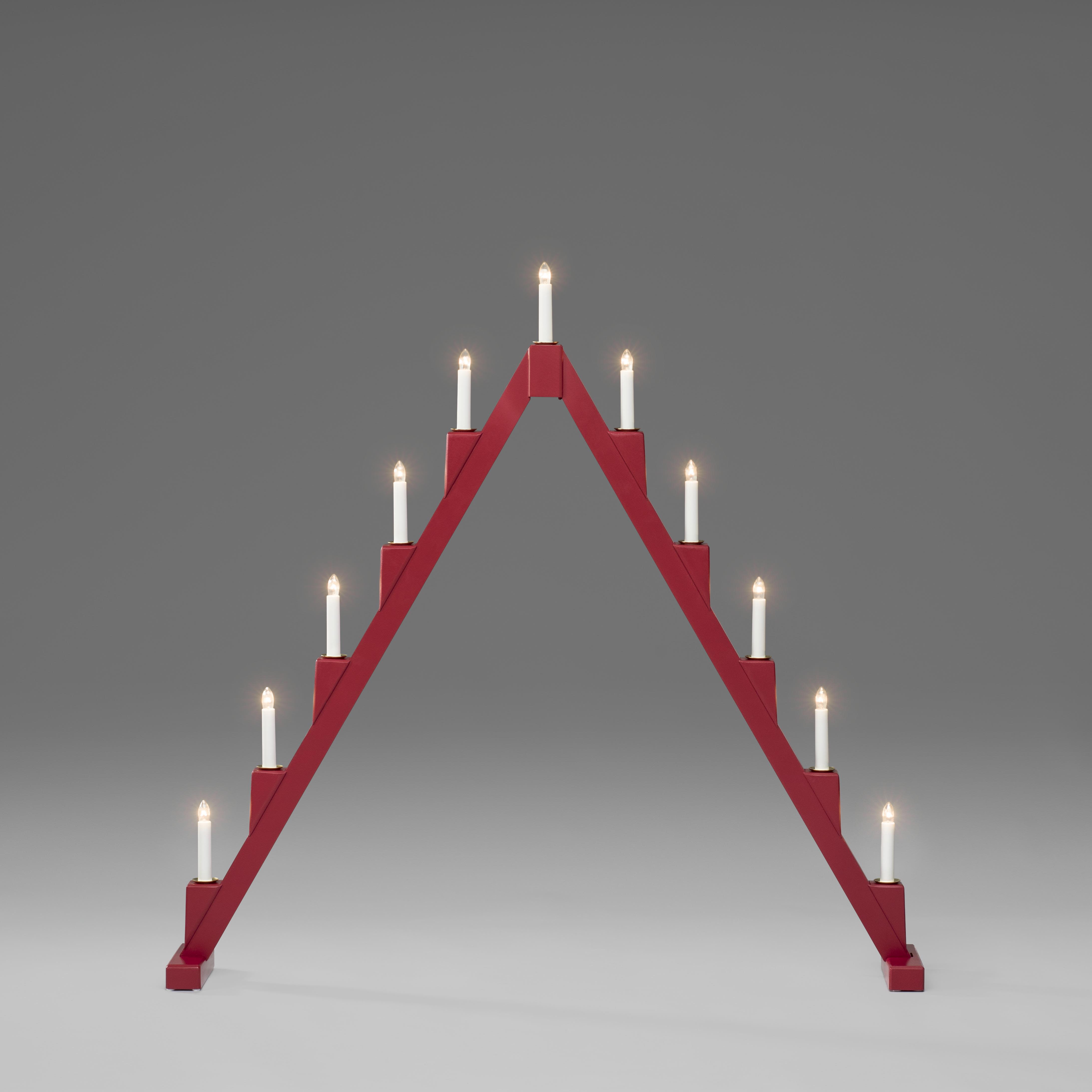 Konstsmide 3592-510 Adventsljusstake 11 ljus Röd