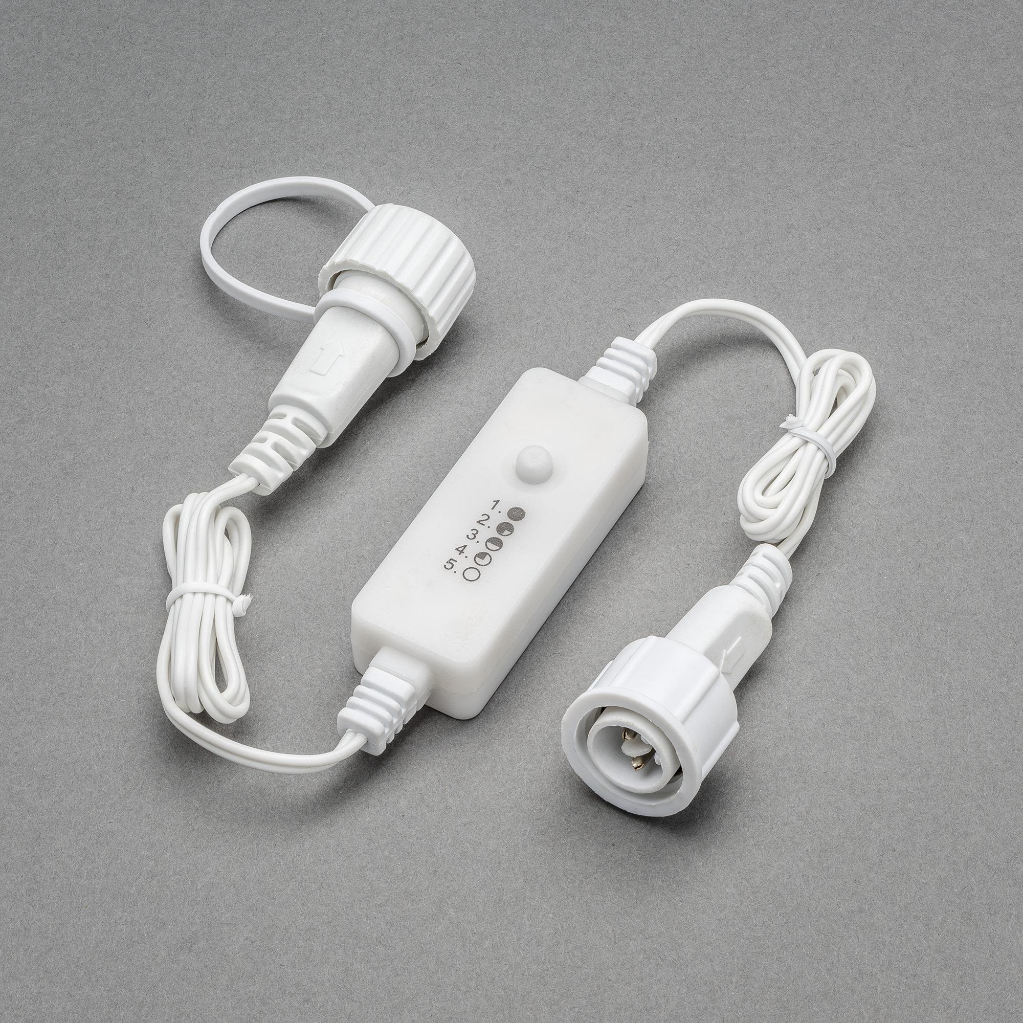 Konstsmide 3667-012 Dimmer 5 steg, soft cable Vit