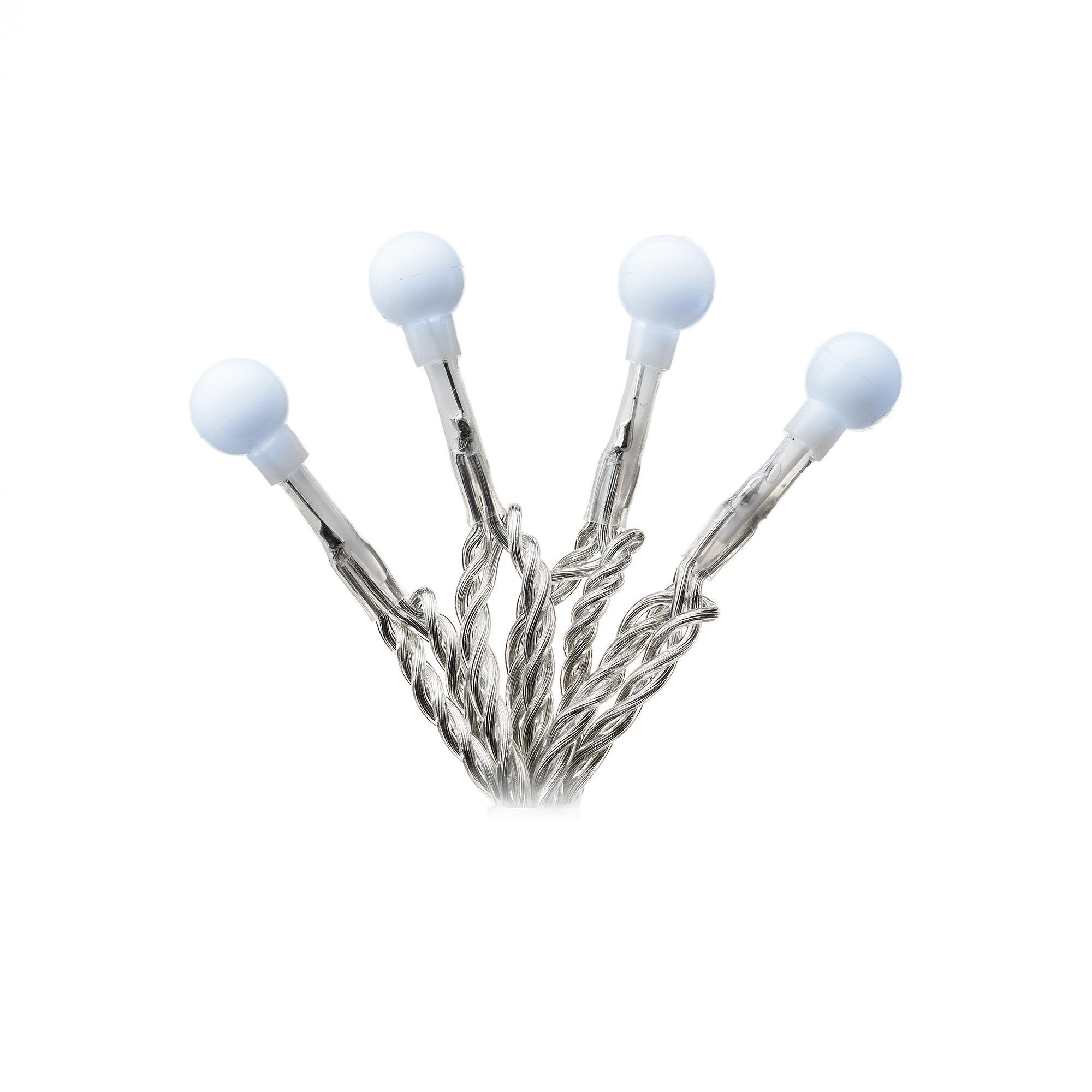 Konstsmide 3691-203 Ljusslinga cherry, transparent kabel, 6.32 m Vita
