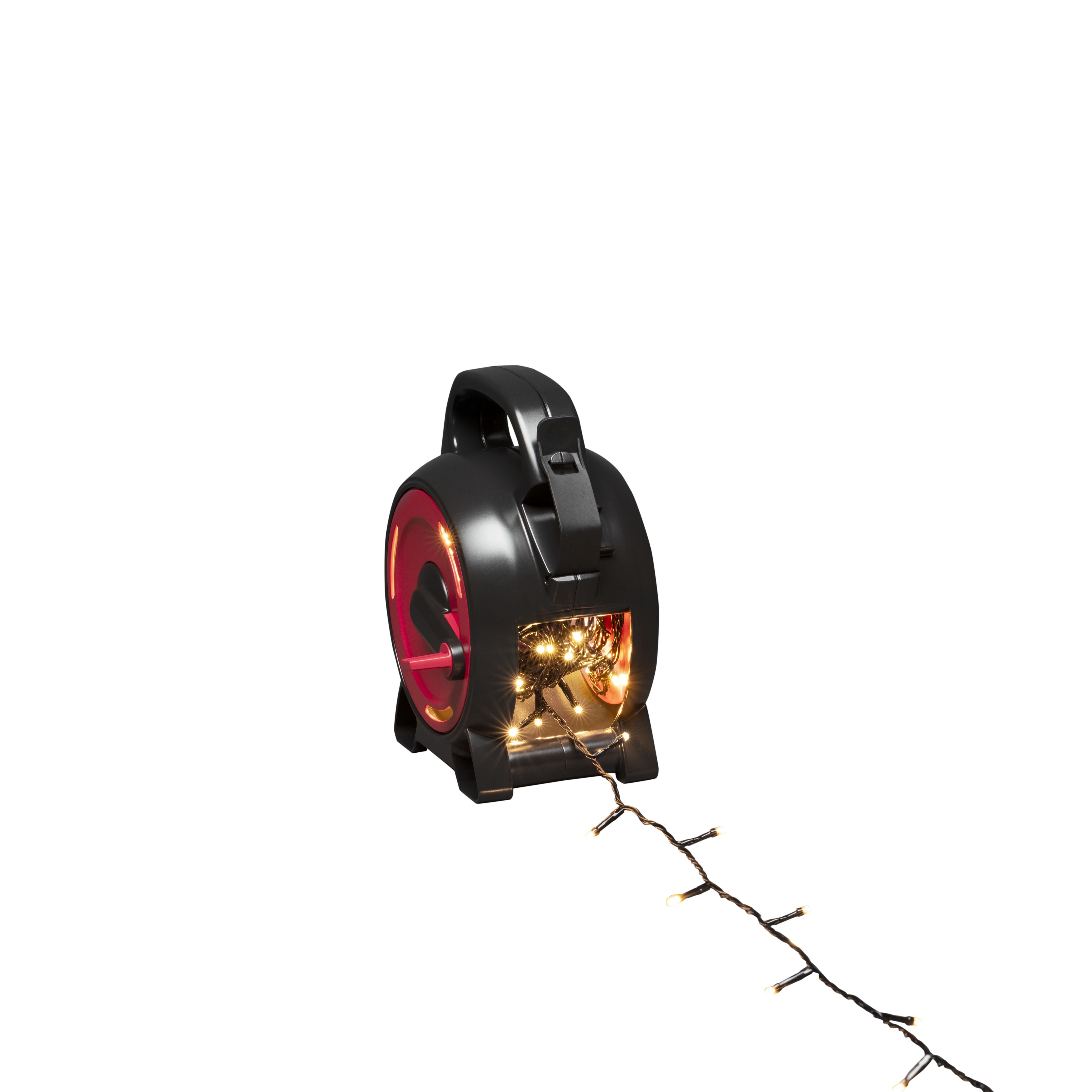 Konstsmide 3830-107 Sladdvinda varmvita, svart soft-kabel 6.93 m