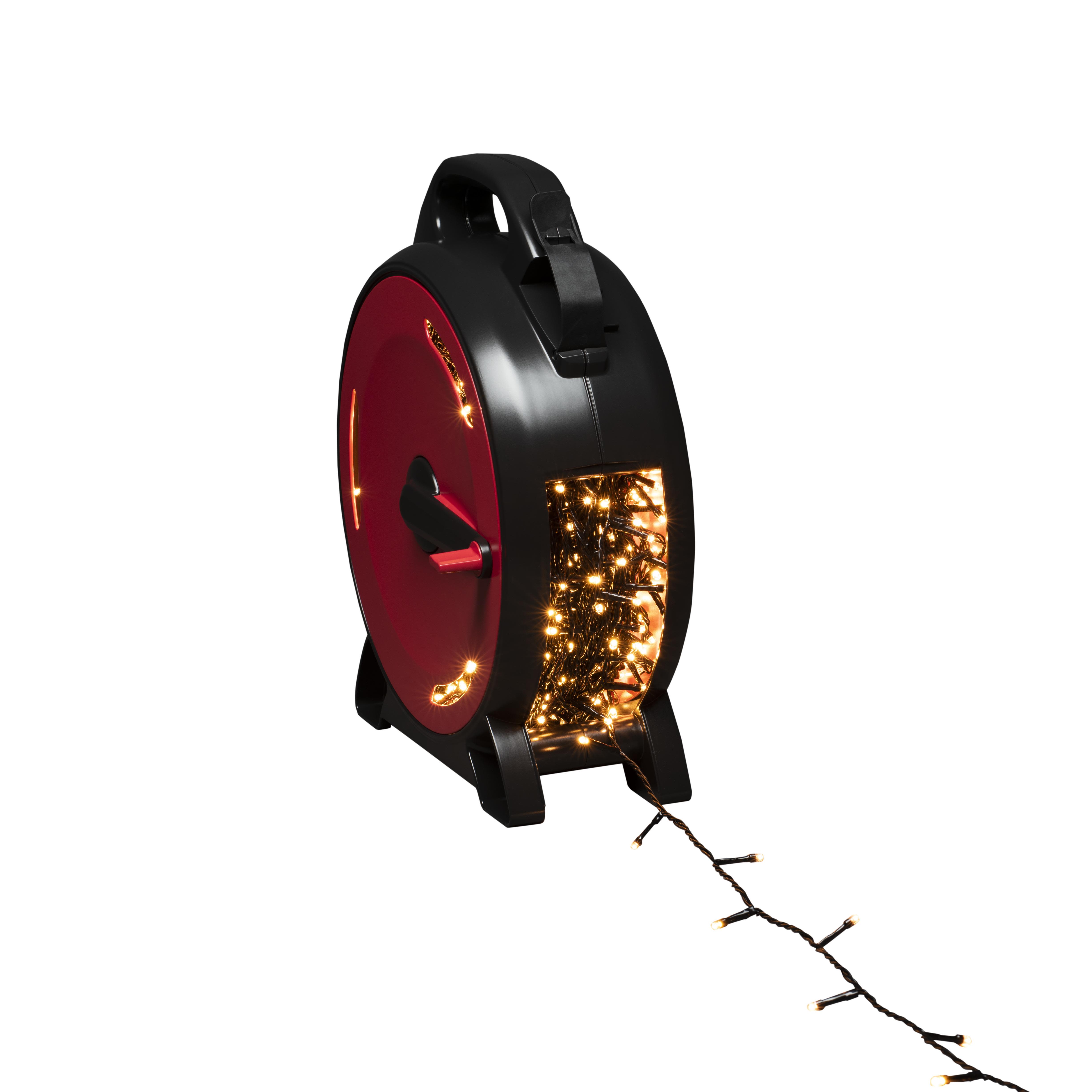 Konstsmide 3839-807 Sladdvinda amber, svart soft-kabel 69.93 m