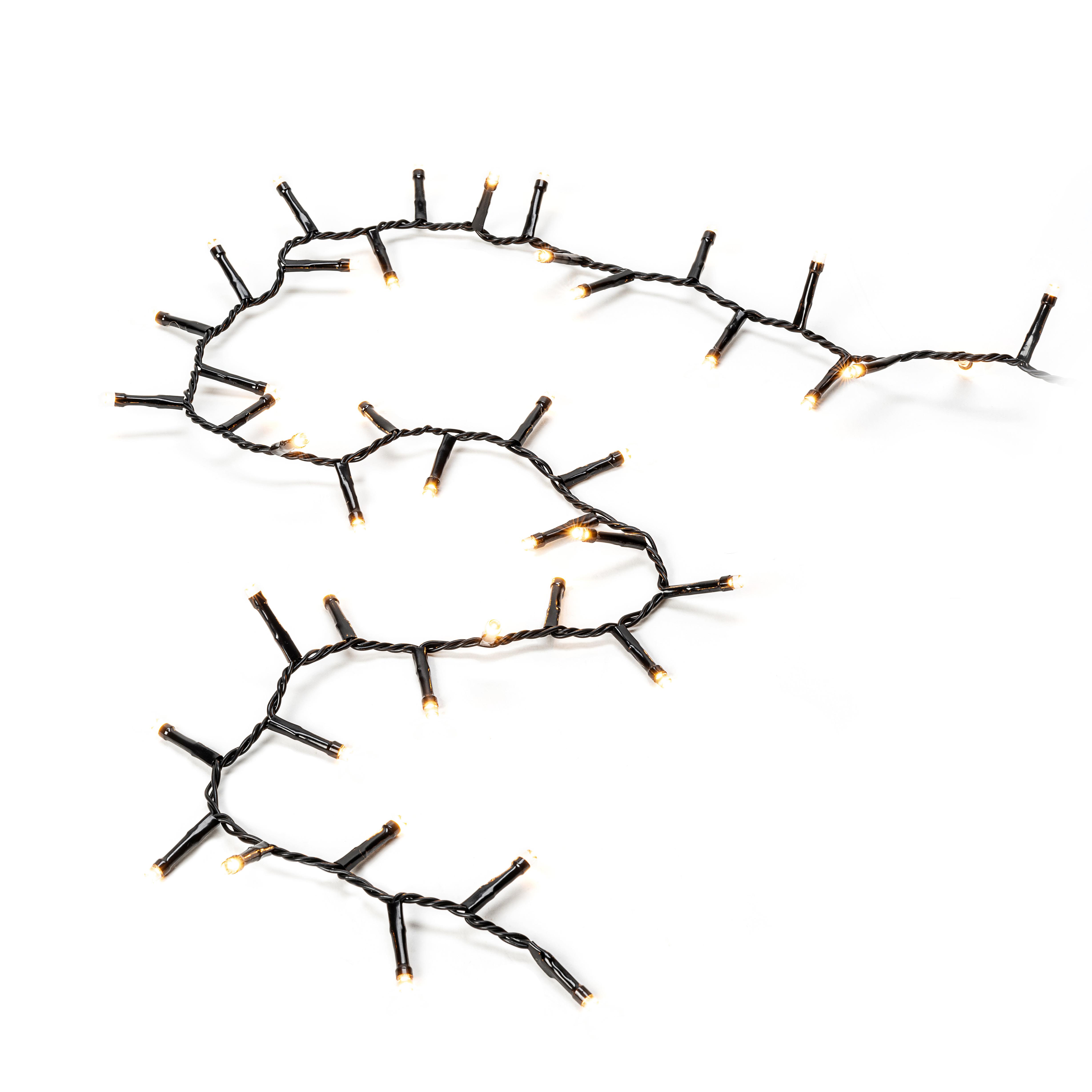 Konstsmide 3871-800 Lyskæde cluster, amber, sort kabel 32.98 m