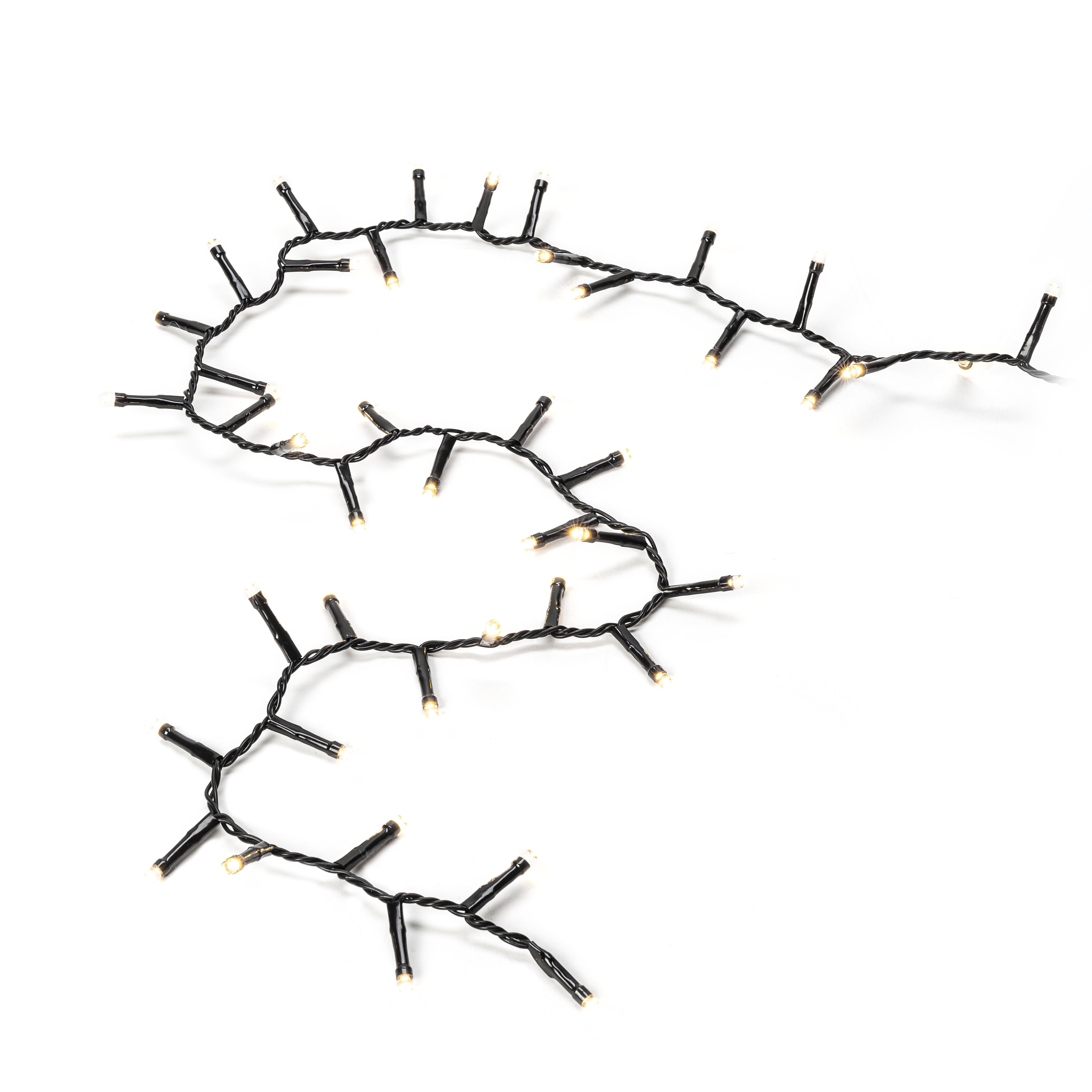 Konstsmide 3875-100 Lyskæde varmhvide, sort kabel 4.38 m