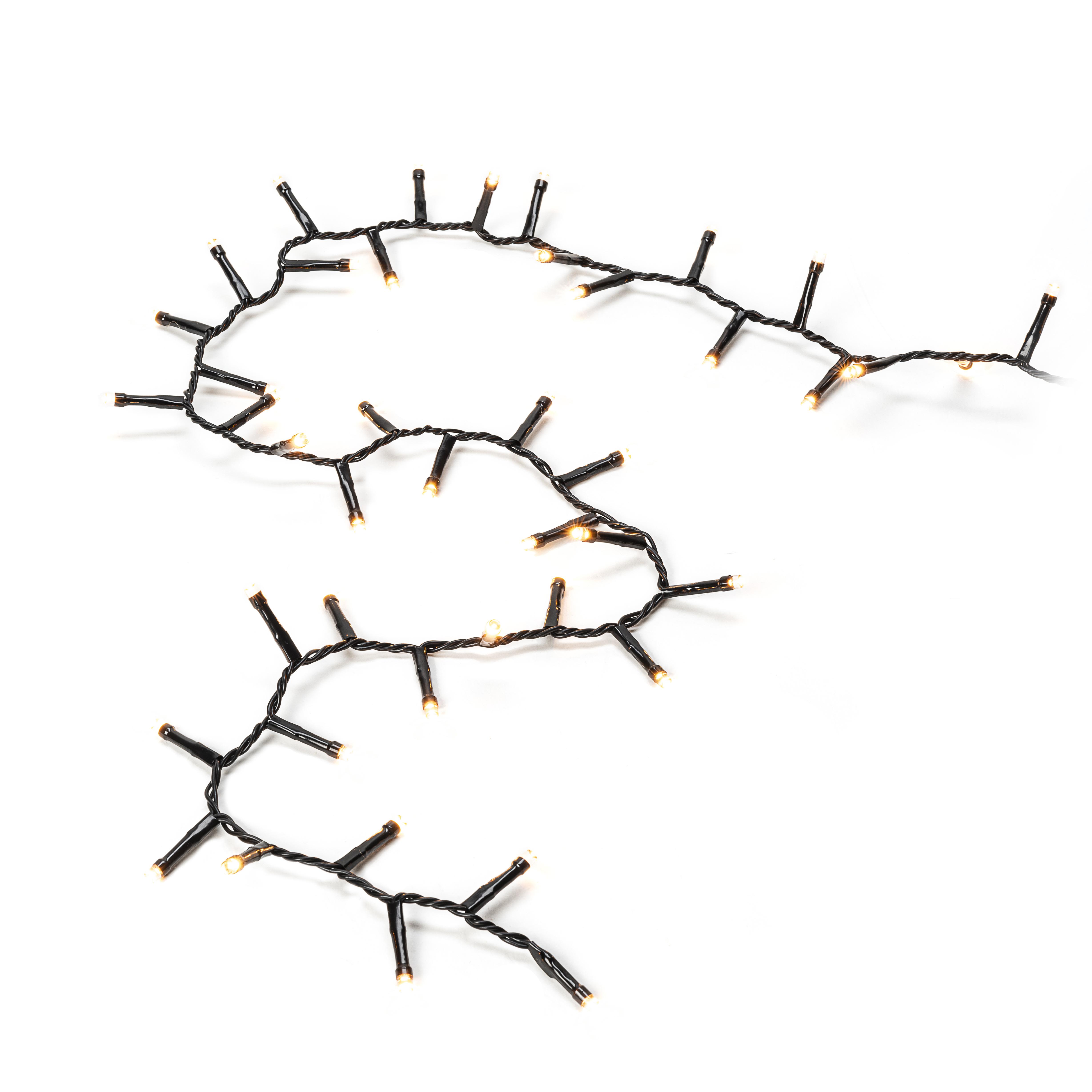 Konstsmide 3875-800 Ljusslinga amber, svart kabel 4.38 m