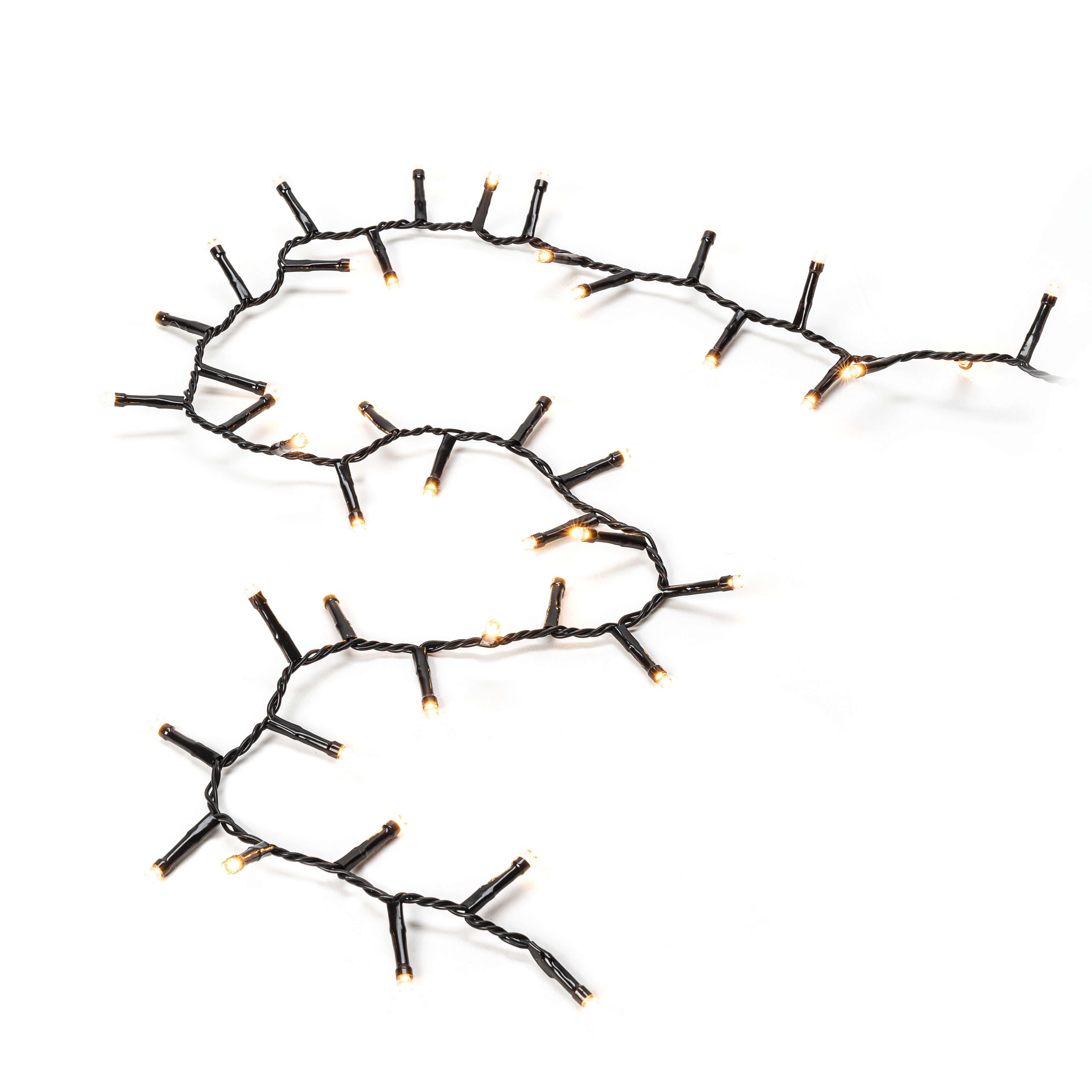 Konstsmide 3877-800 Lyskæde amber, sort kabel 13.18 m