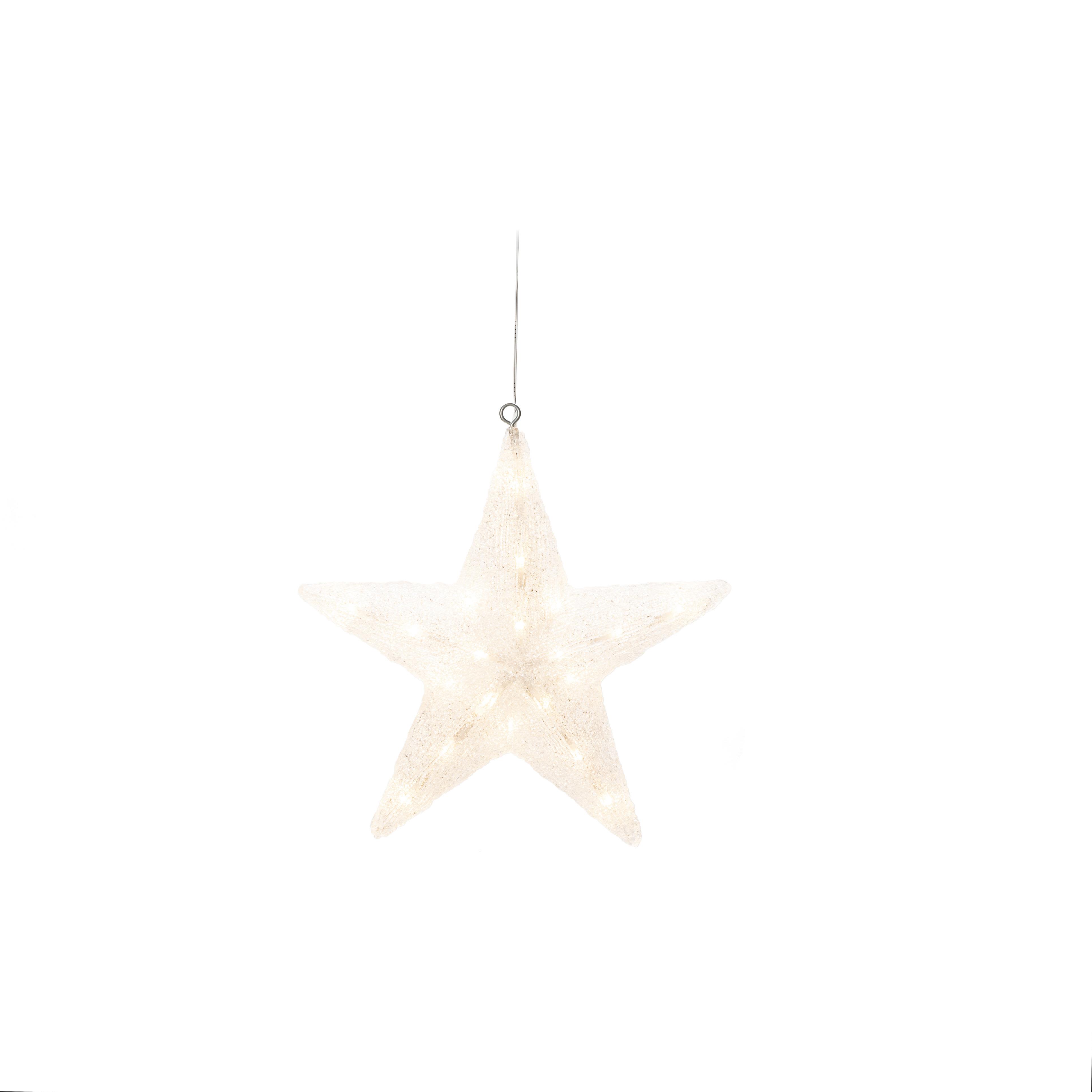 Konstsmide 4483-103 Dekorationsbelysning stjärna, akryl, 40 cm, 40 LED