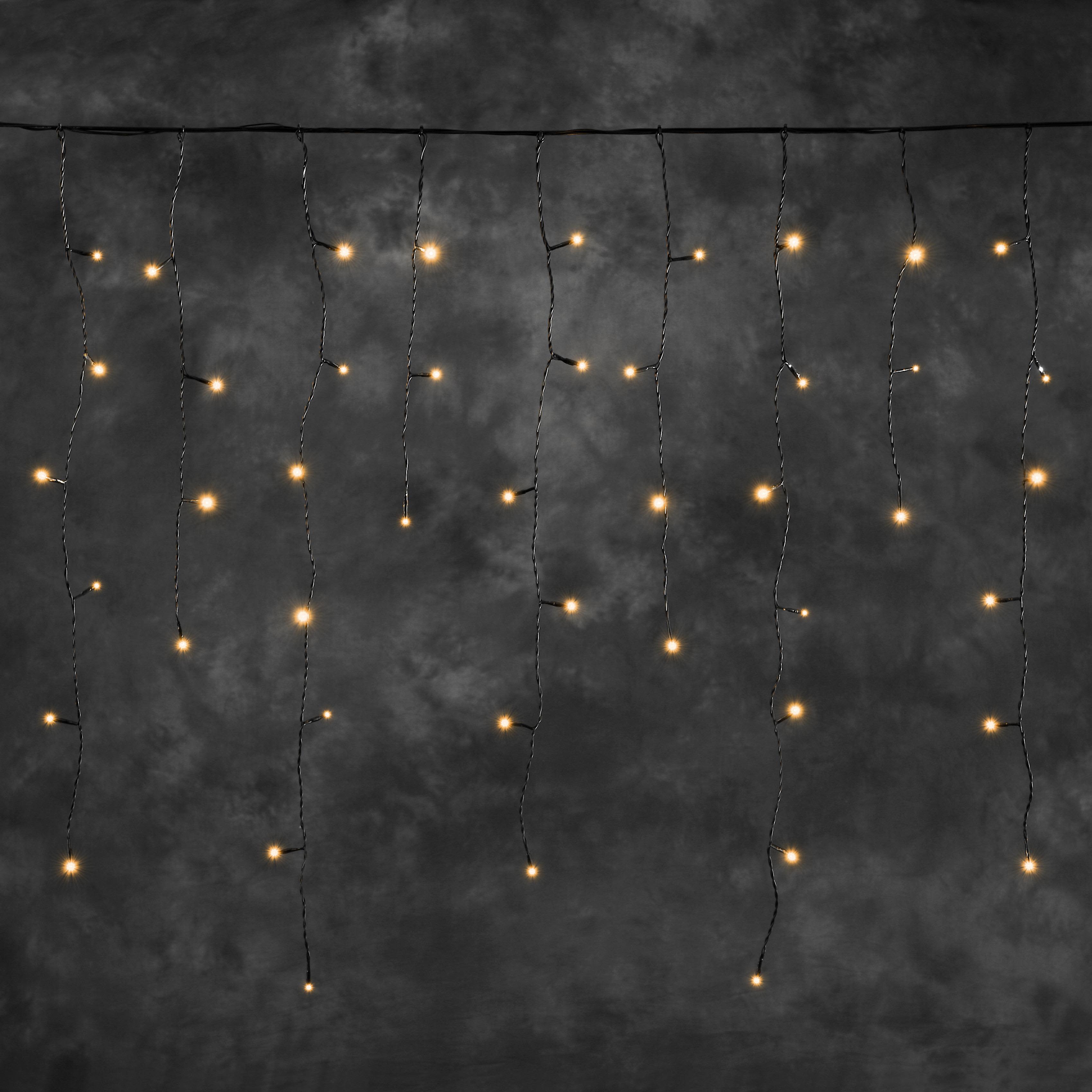 Konstsmide 4811-807 Ljusslinga 31V, 100 LED, amber Svart softkabel