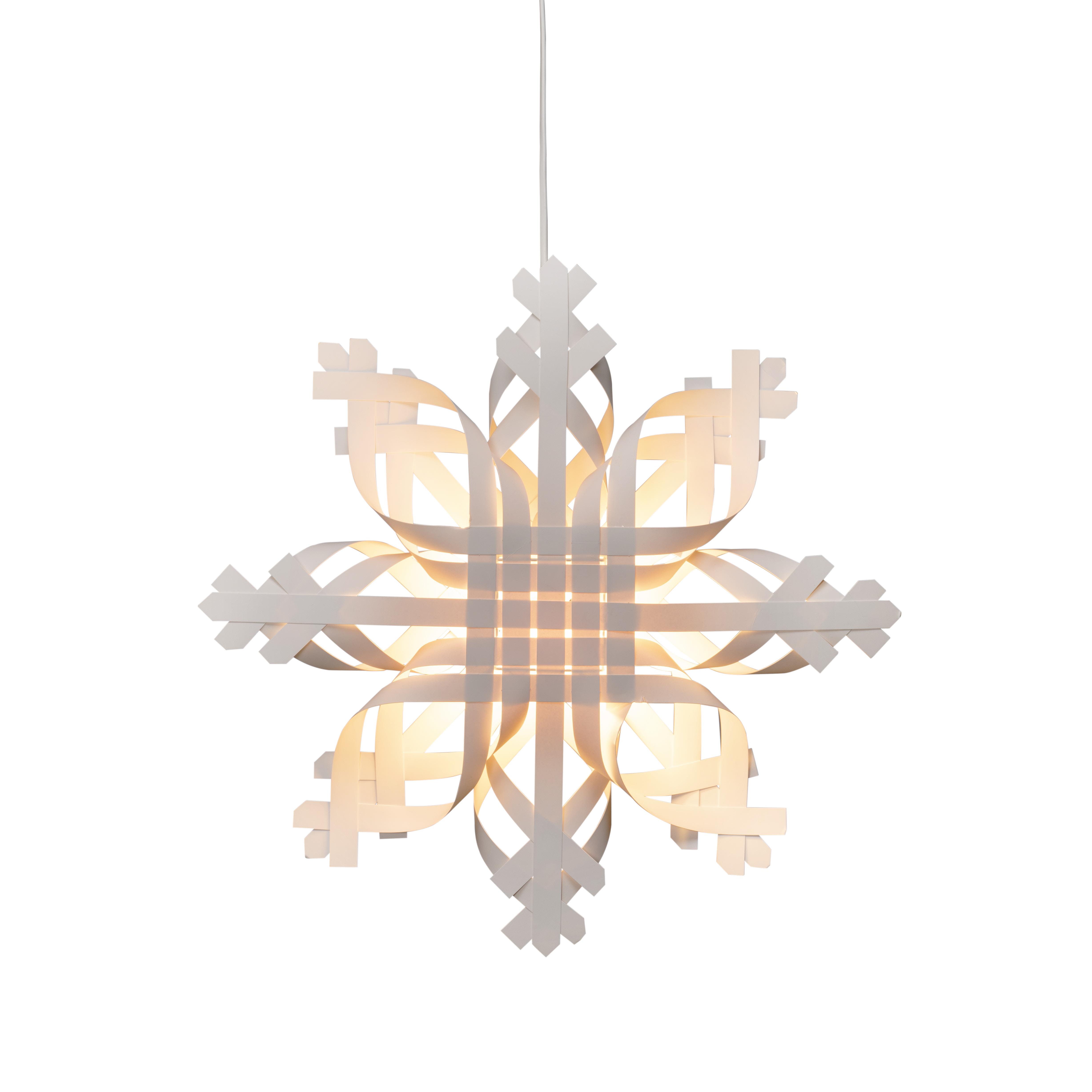 Konstsmide 5927-200 Julstjärna papper, 50 cm, flätad, Vit